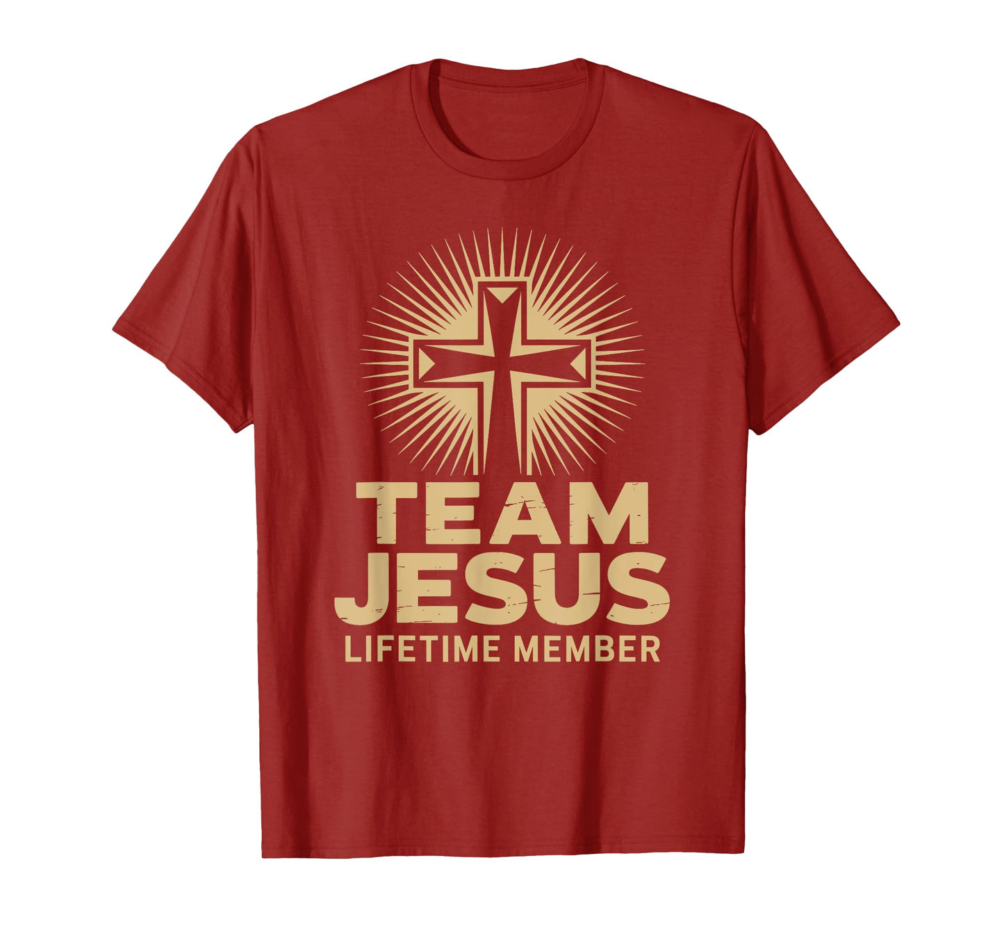Team Jesus Lifetime Member Cross Belief Christians T-Shirt