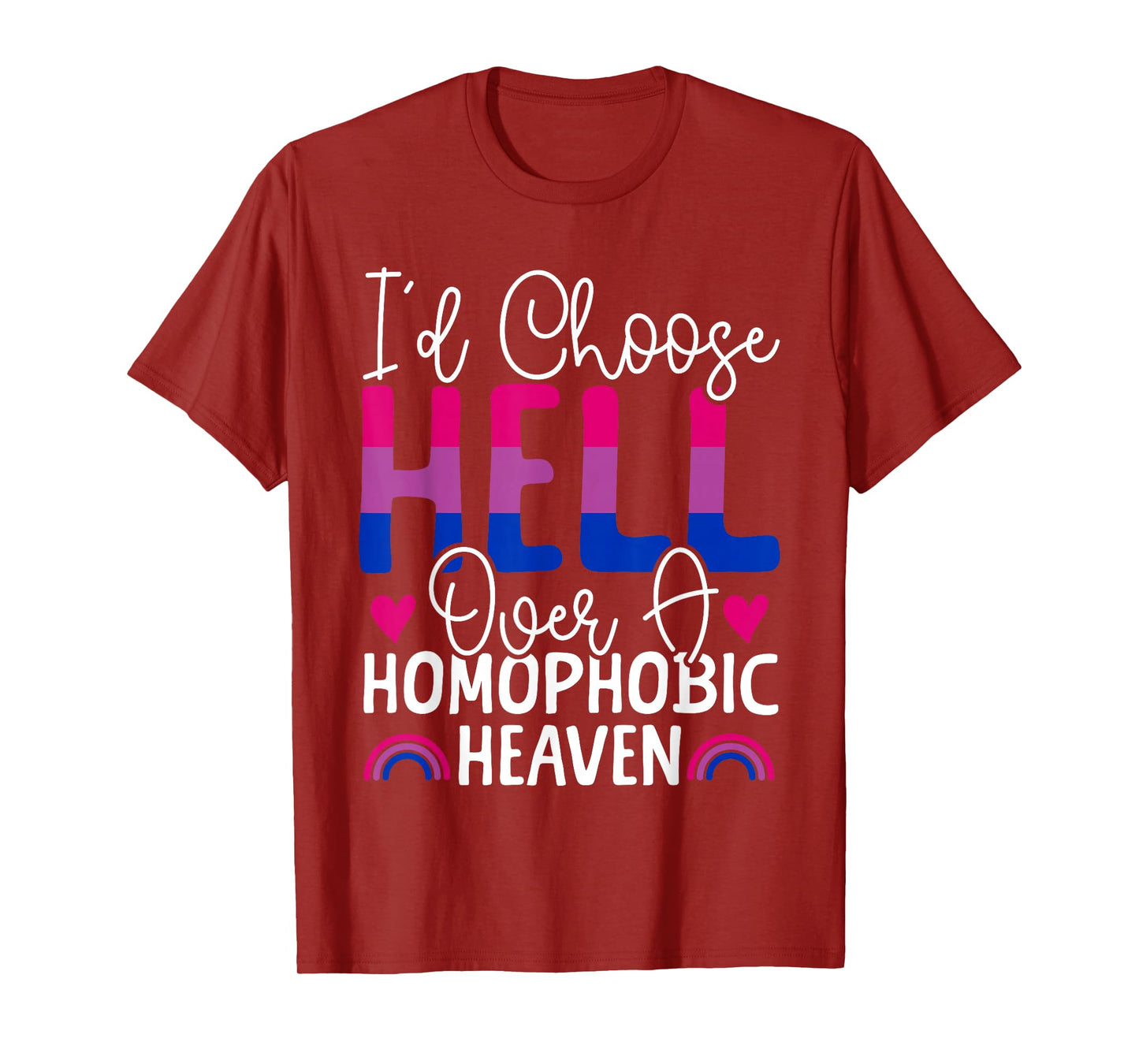 Bisexual Bi Pride Flag Colors Bible Faith Christian I'd T-Shirt