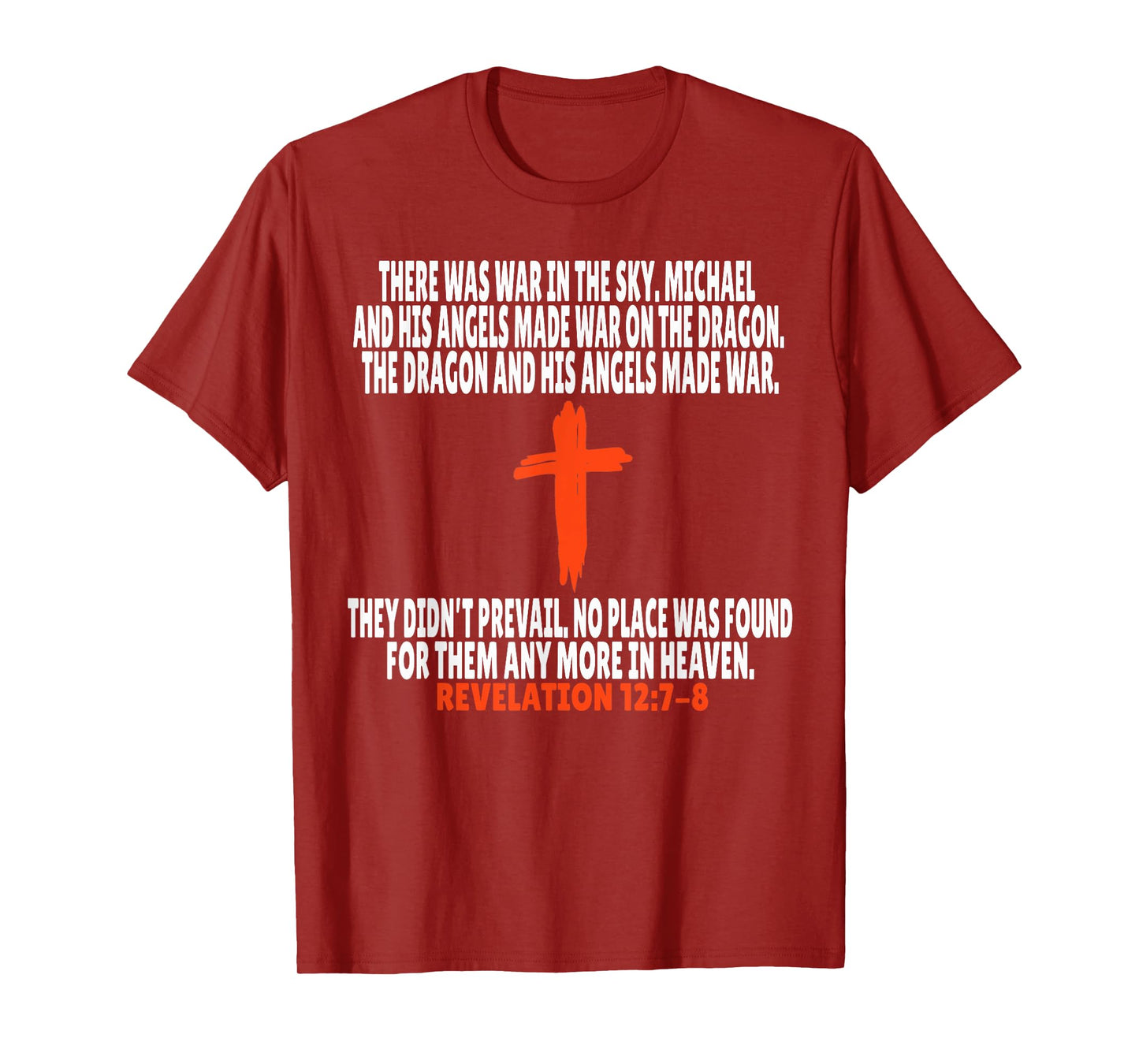 Revelation 12:7-8 Bible Verses Scripture T-Shirt