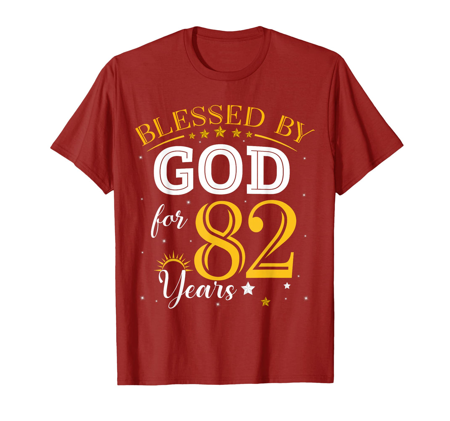 Vintage Blessed by God For 82 Years Old 82nd Birthday Girl T-Shirt