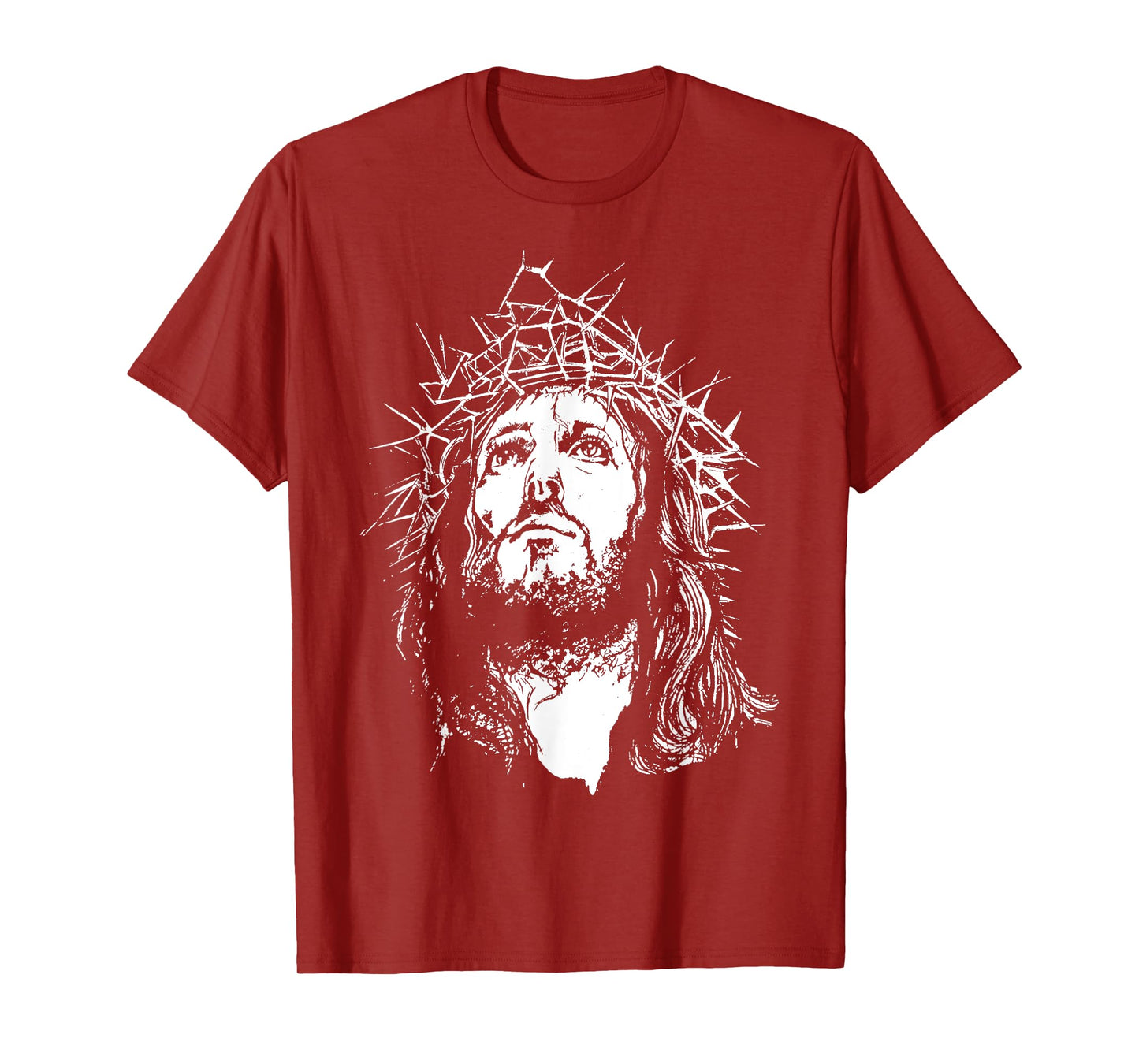 Image Face Of Jesus On A Cross With Crown Of Thorns T-Shirt