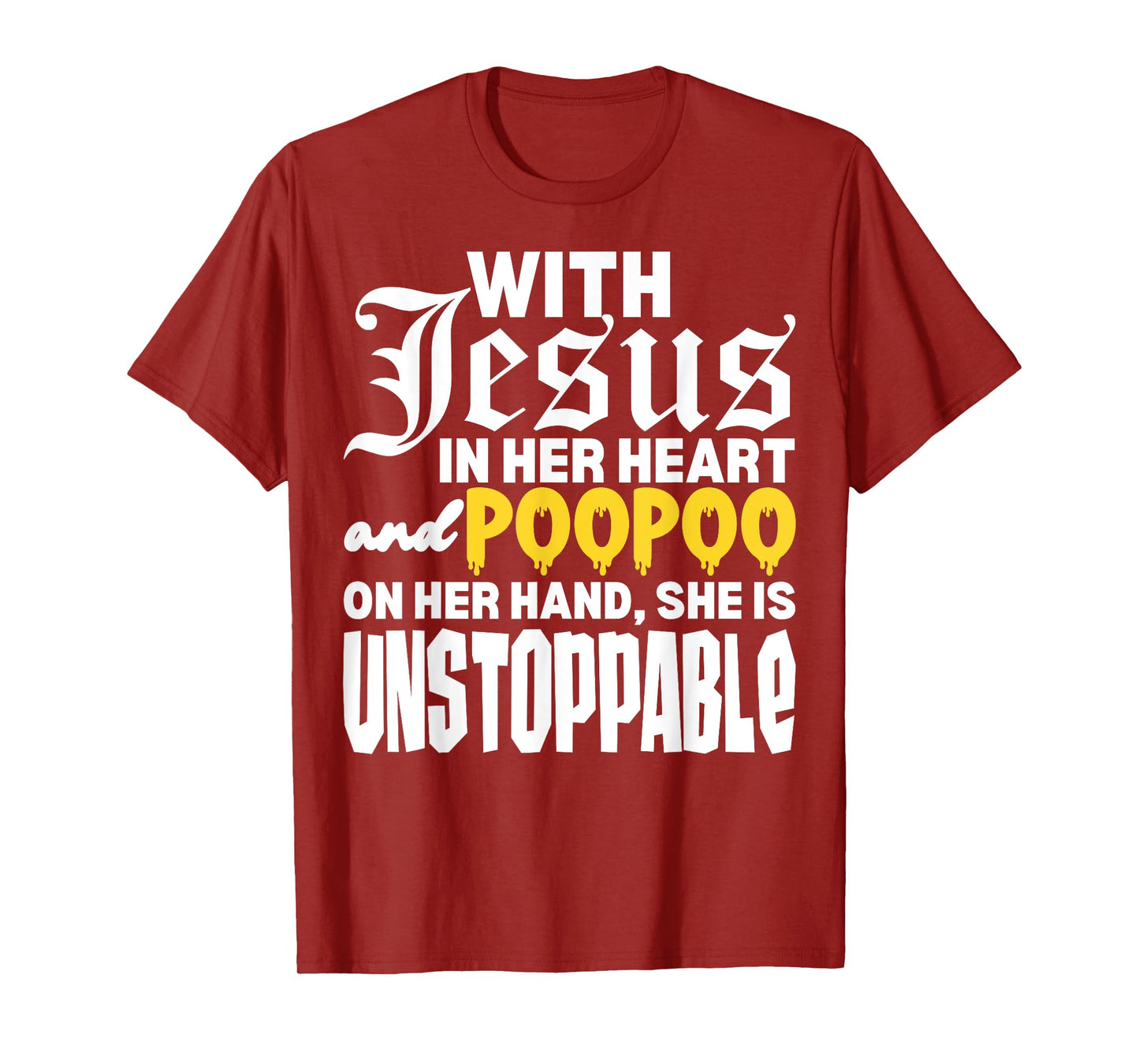 With Jesus In Her Heart Embarrassing Internet Memes Funny T-Shirt