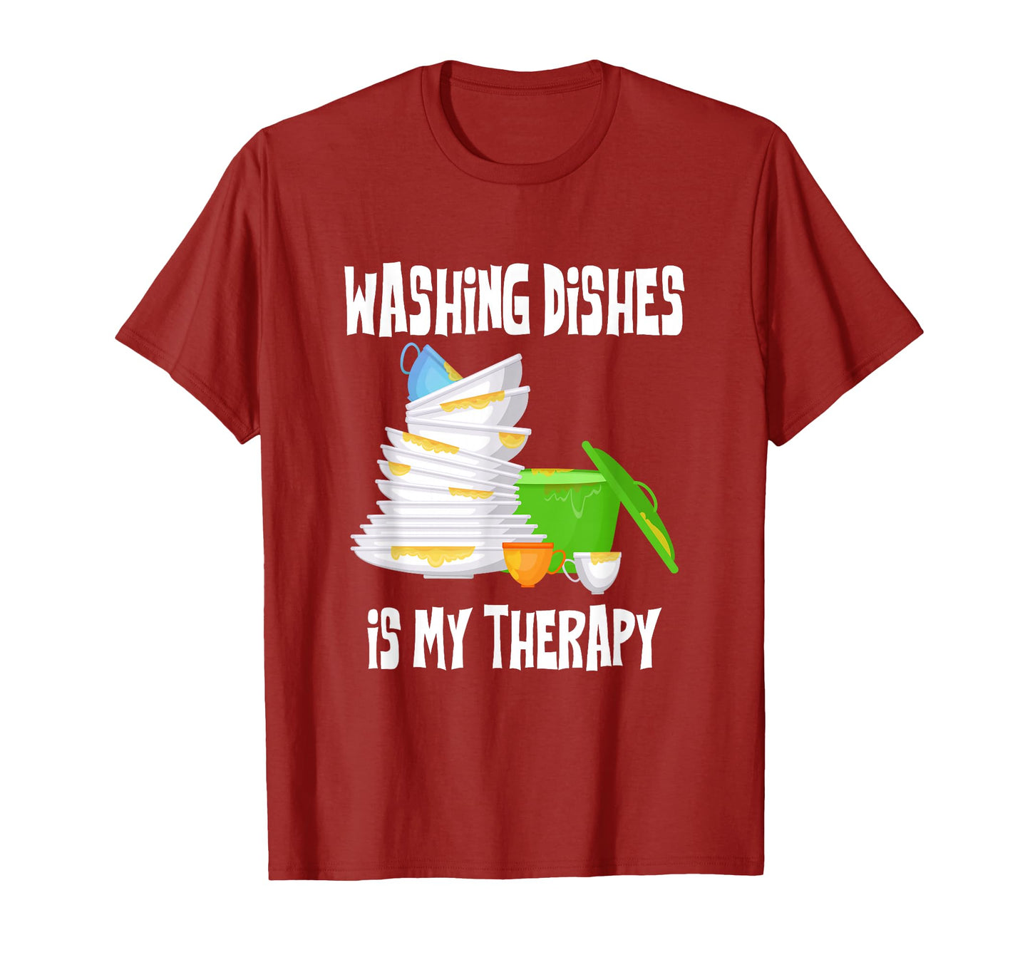 Funny Therapeutic Dishes Washing Kitchen Quotes Christmas T-Shirt