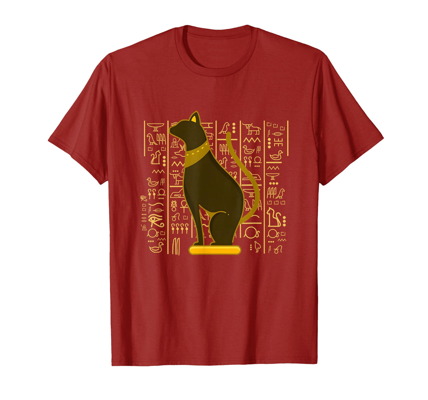 Bastet Ancient Egypt Cat God Hieroglyphic Egyptian History T-Shirt