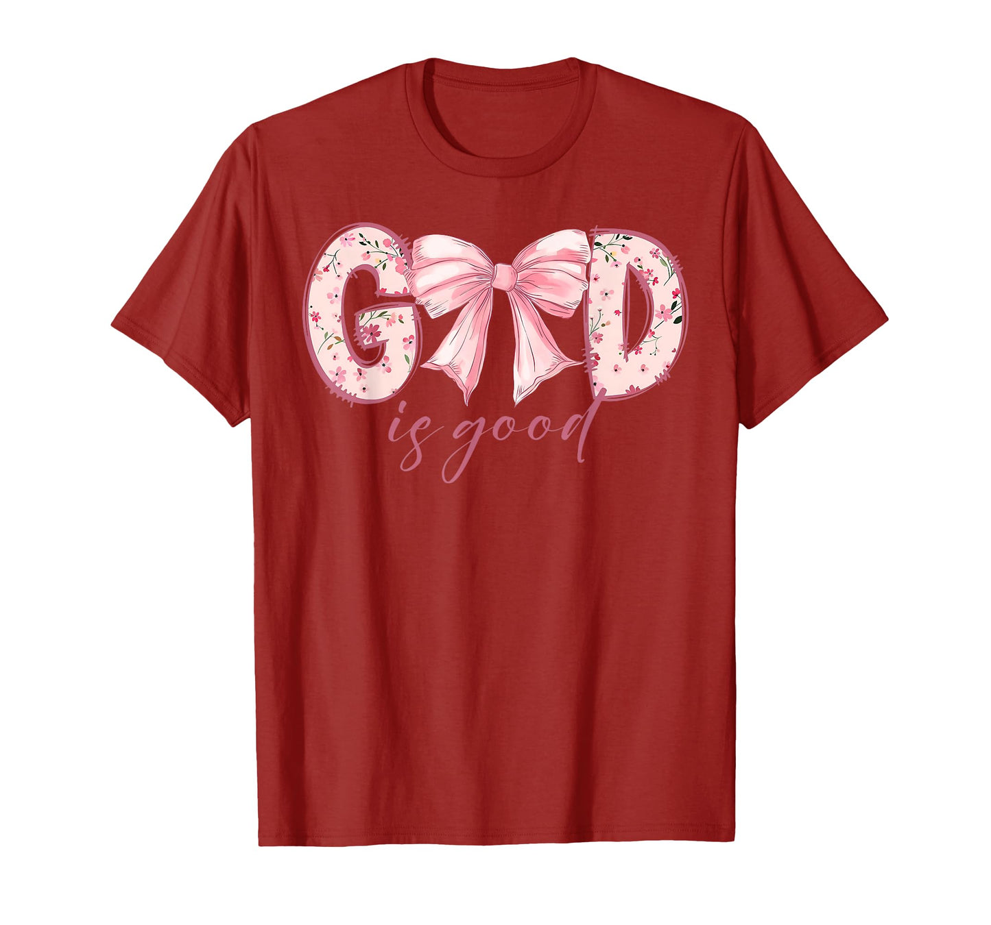 God Is Good Jesus Christian Coquette Bow Happy Easter Day T-Shirt