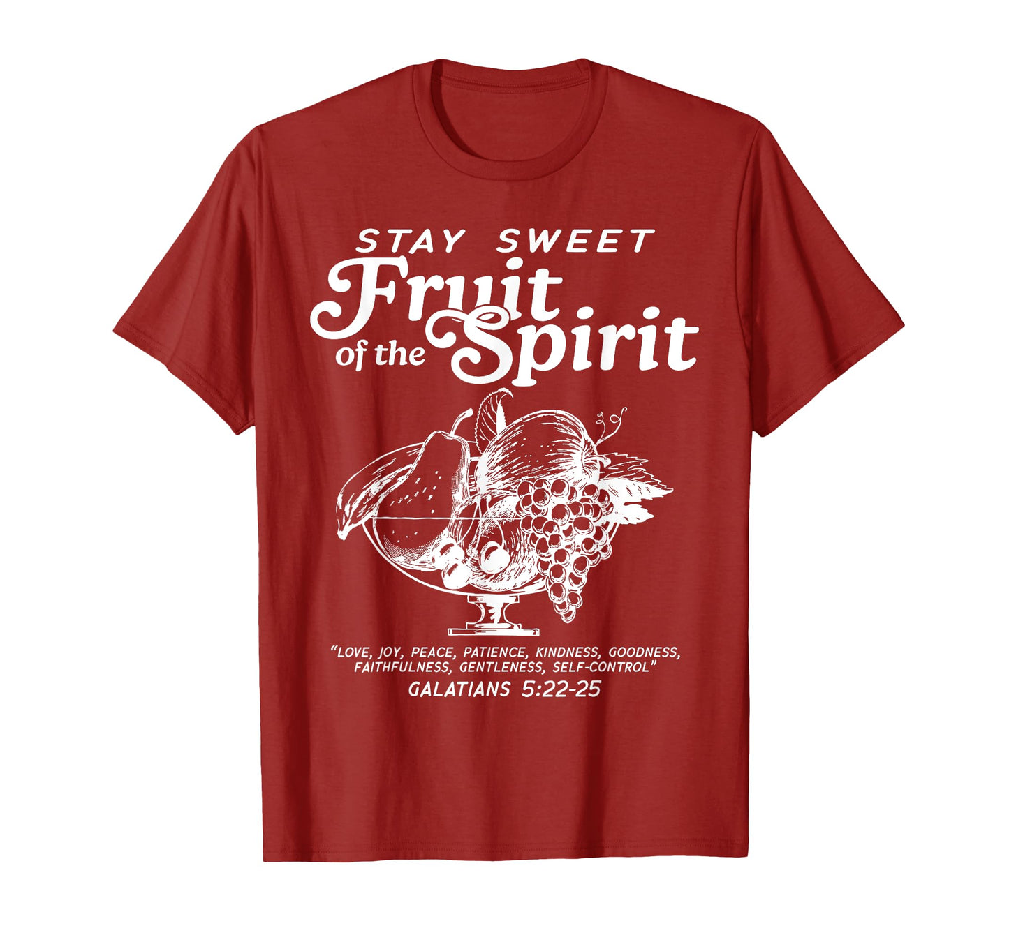 Fruit of The Spirit Retro Christian Women Men Faith Apparel T-Shirt