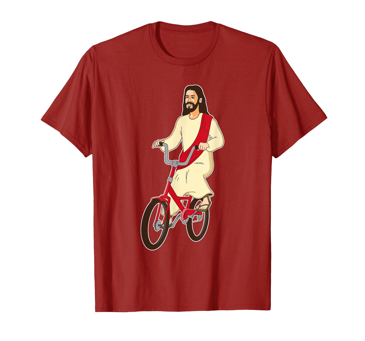 Retro Christ on a Bike Funny Lord Jesus Religious Easter T-Shirt