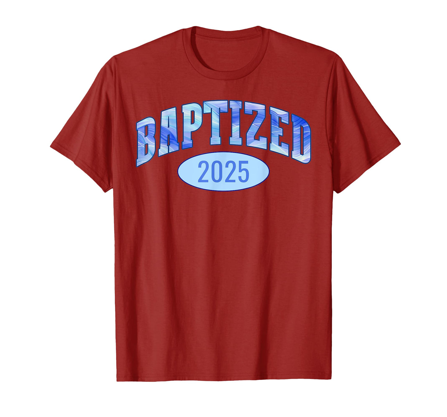 Baptized 2025 Sports Aesthetic Christian Baptism T-Shirt