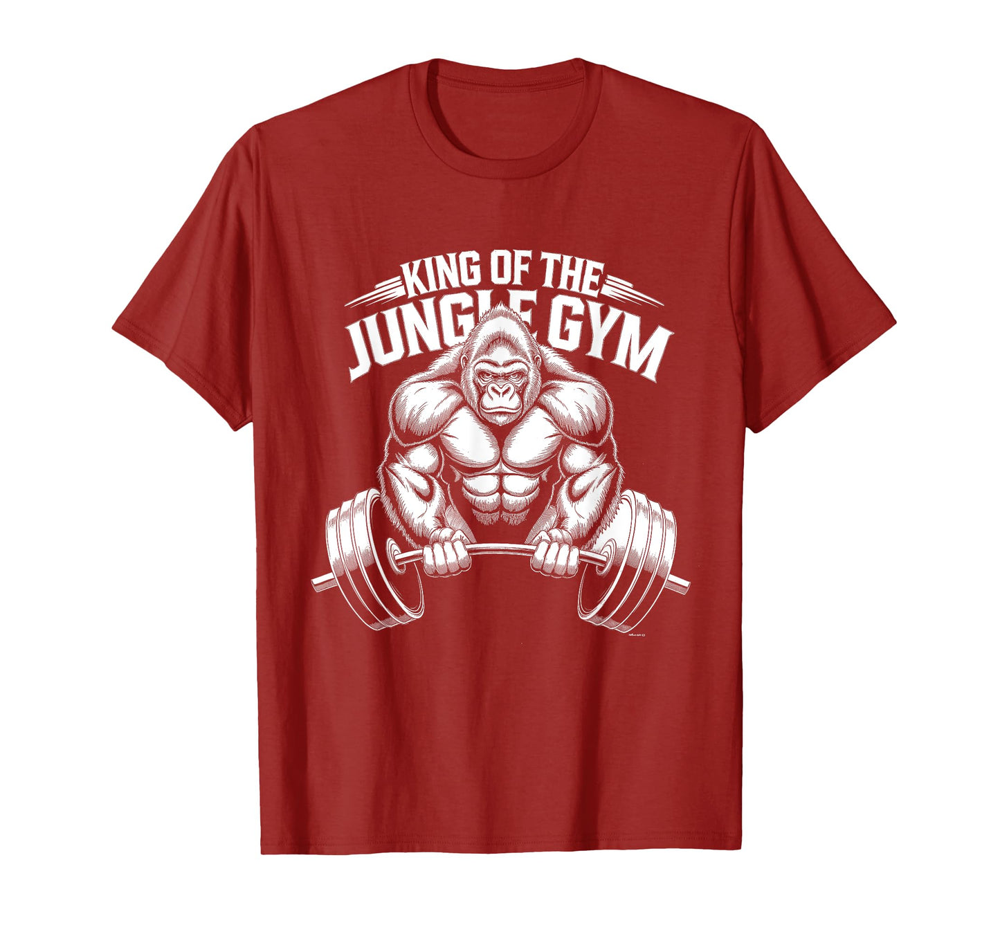 Animal Lovers Funny Quotes And Designs King of the Jungle Gym Gorilla Workout T-Shirt