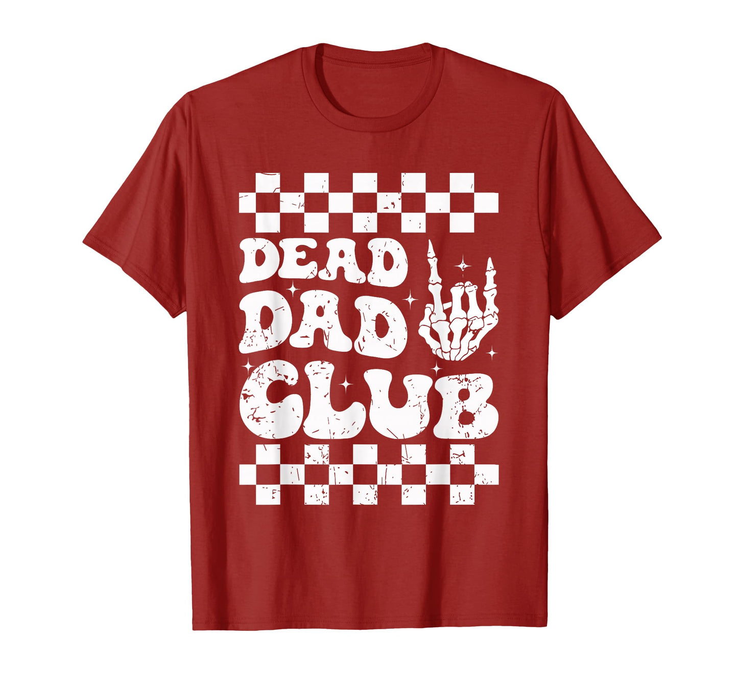 Dead Dad Club Skeleton Hand Funny Dark Tee T-Shirt