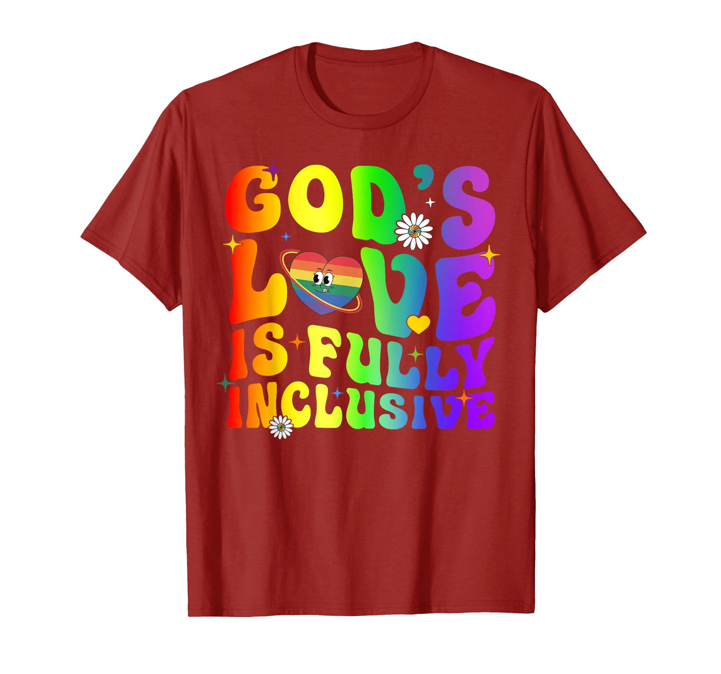 God's Love Is Fully Inclusive Christian Jesus LGBT Gay Pride T-Shirt