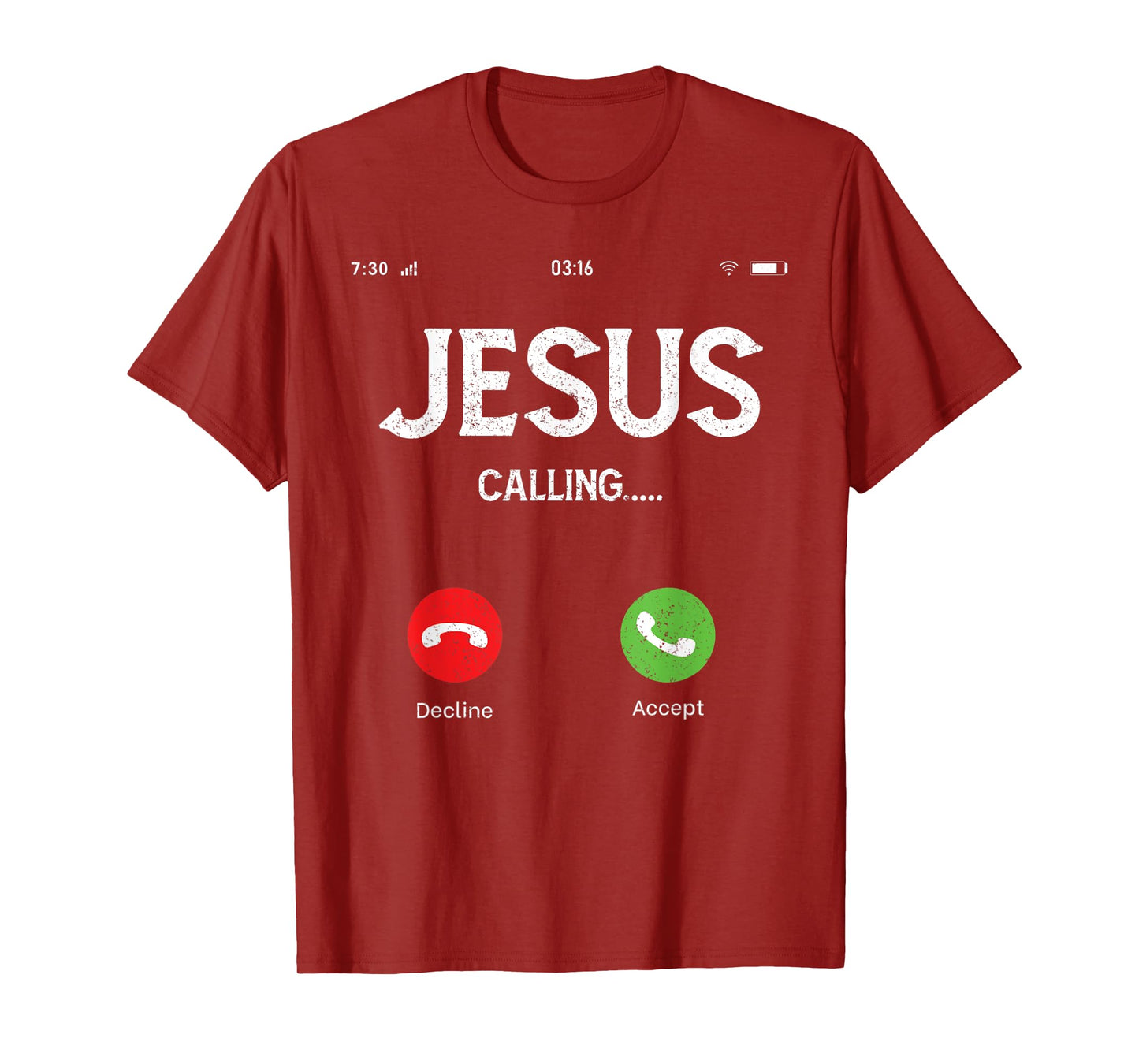 Funny Sarcastic Jesus Is Calling On Mobile Christian Gear T-Shirt
