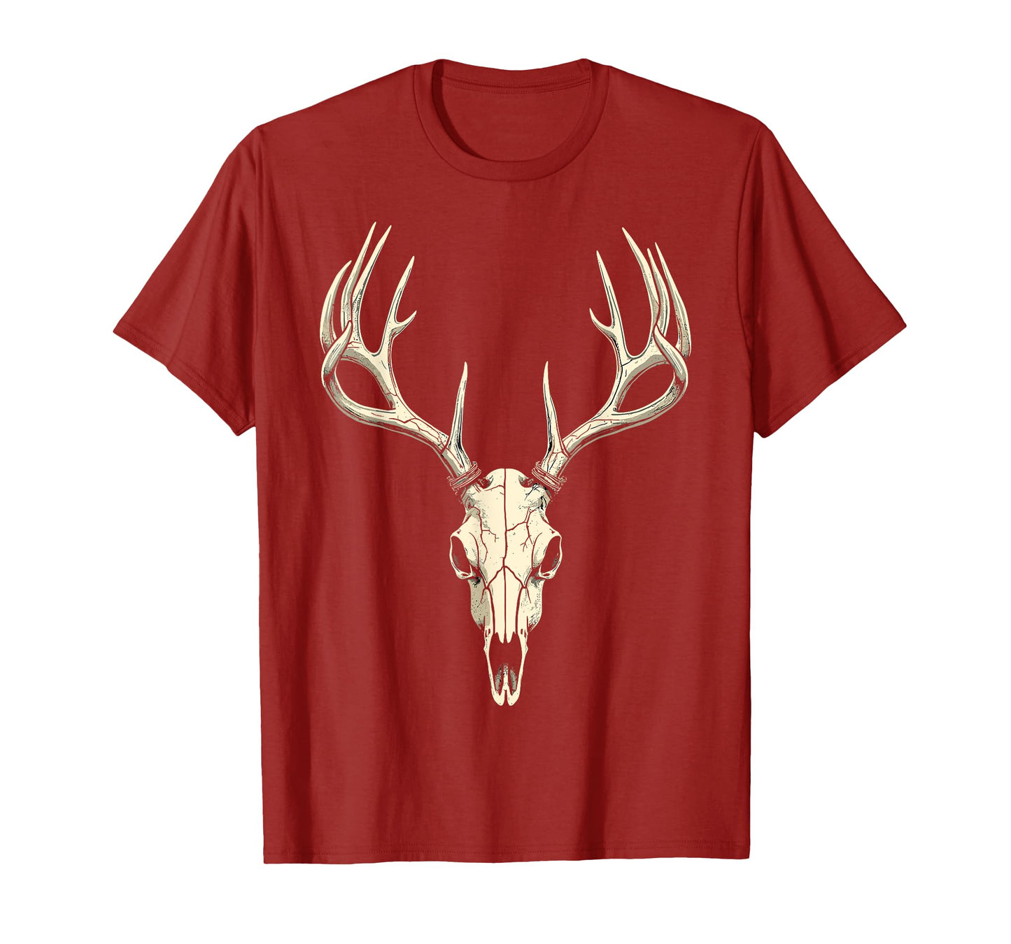 Deer Skull Tee Bow Hunter Dad Hunt Fan Vintage Hunting T-Shirt