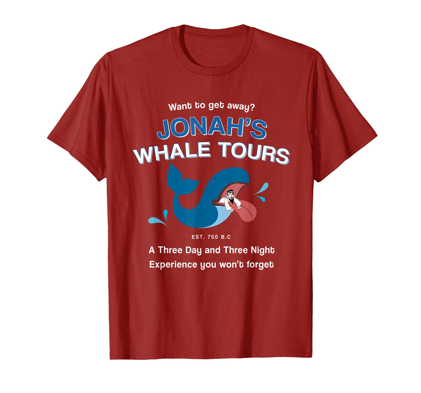 Funny Christian Gifts religious Bible verses Jonah's Whale T-Shirt
