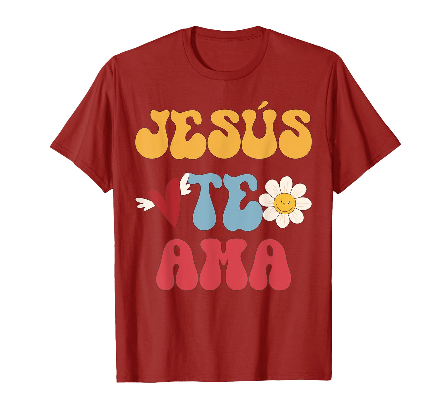 Groovy Spanish, Jesus Loves You Christian 70's Hippie T-Shirt