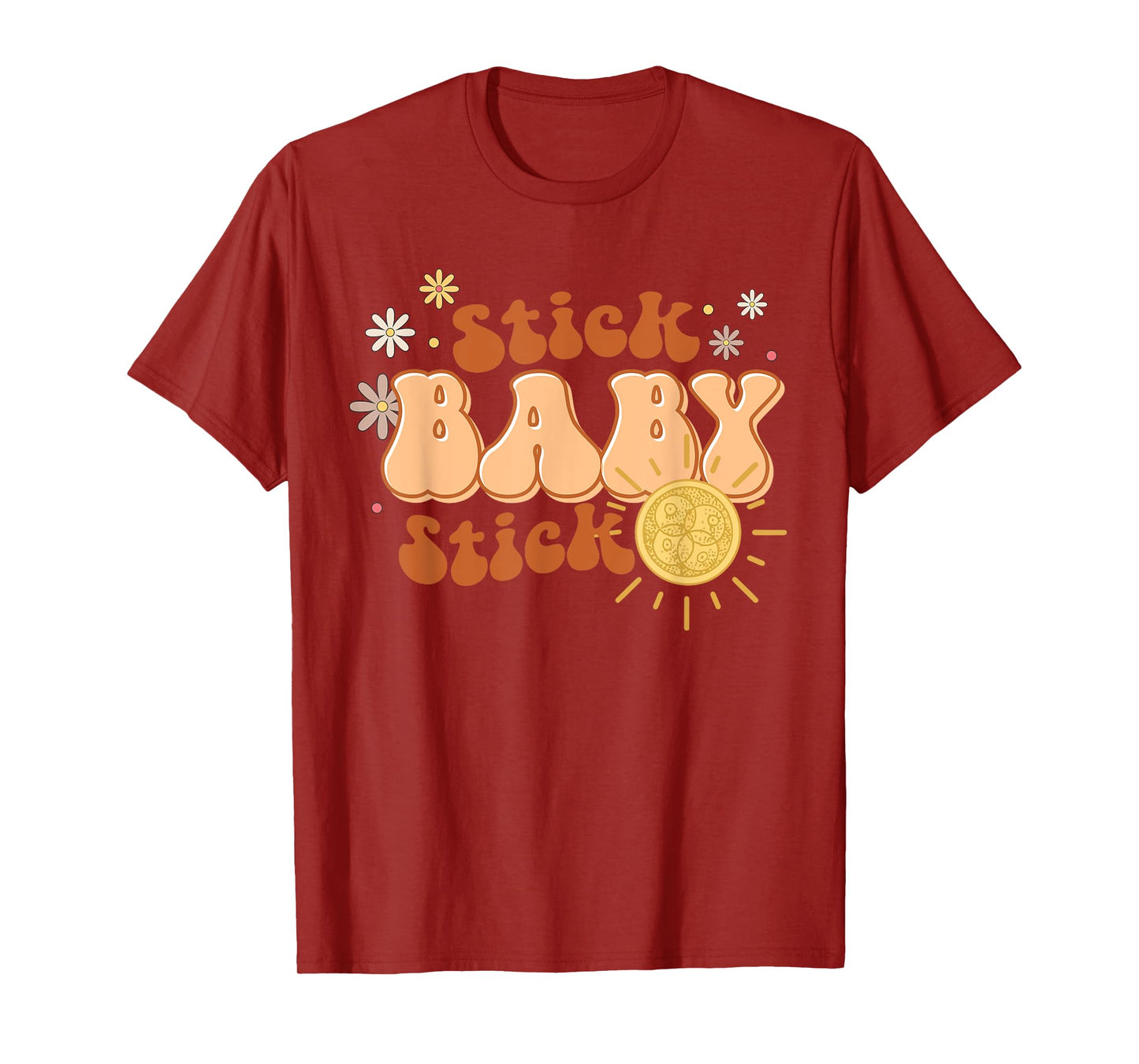 Retro Stick Baby Stick Funny IVF Transfer Day IVF Couple T-Shirt