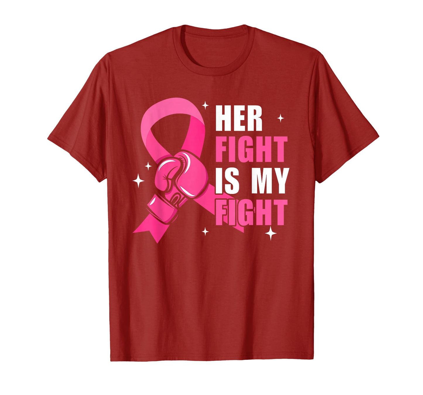 Breast Cancer Awareness Husband Support Squad Boxing Gloves T-Shirt