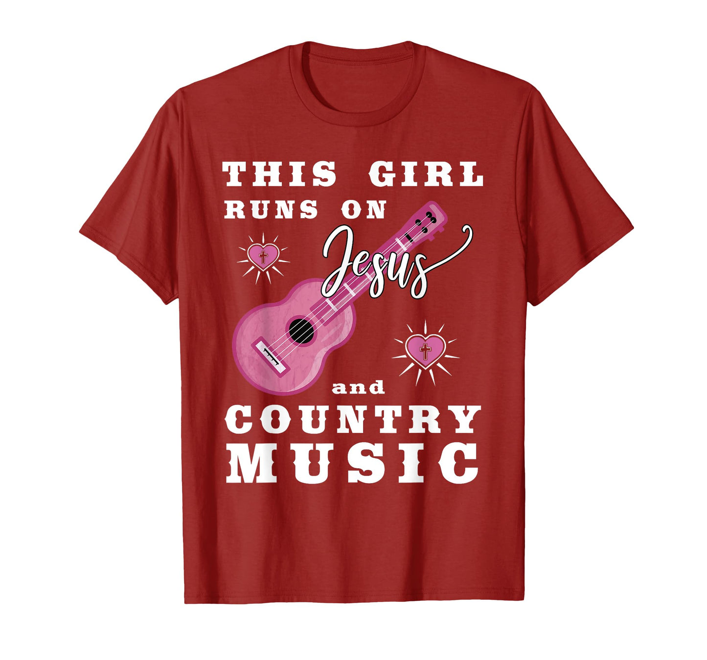 This Girl Runs On Jesus And Country Music Christian T-Shirt