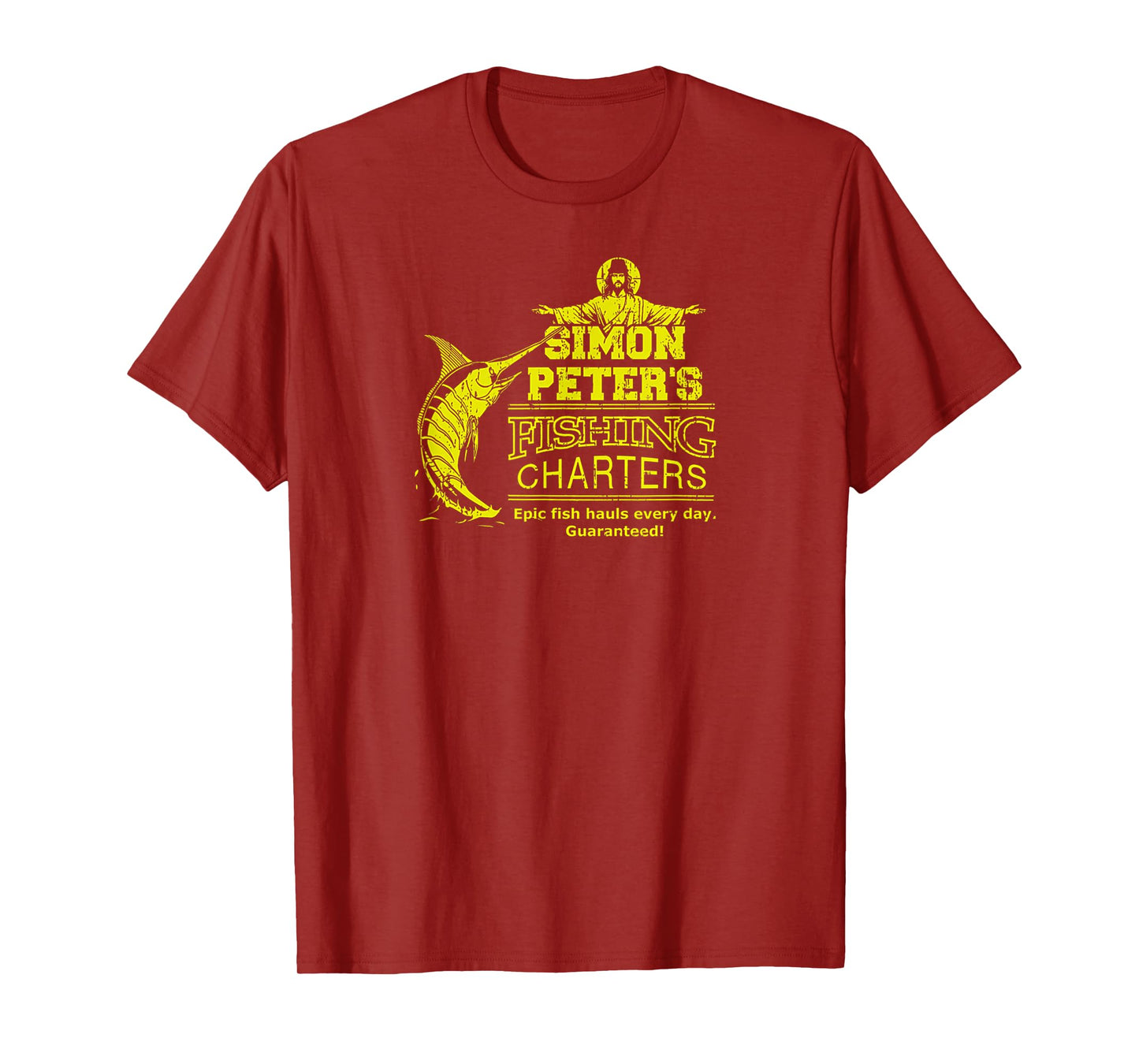 Simon Peter's Fishing Charters Funny Jesus Christ Christian T-Shirt