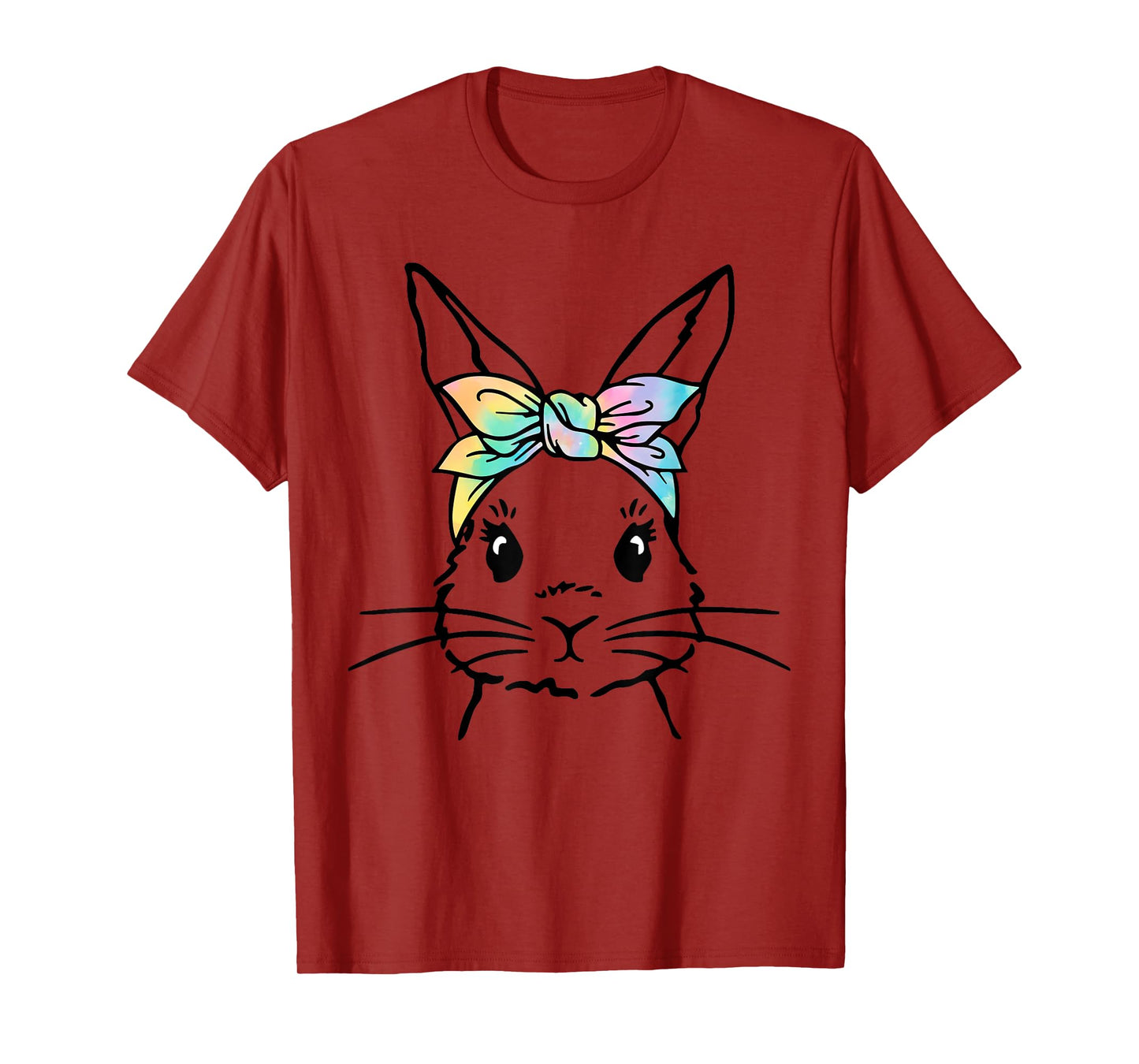 Cute Bunny Face Tie Dye Rabbit Easter Day Women Girls Kids T-Shirt