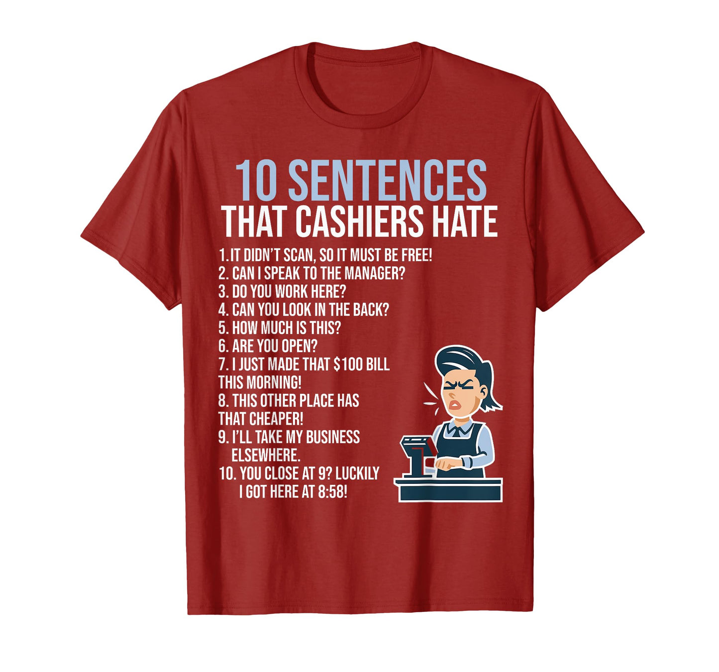 Funny Cashier Job Work Quotes Sayings Retail Worker Cashier T-Shirt