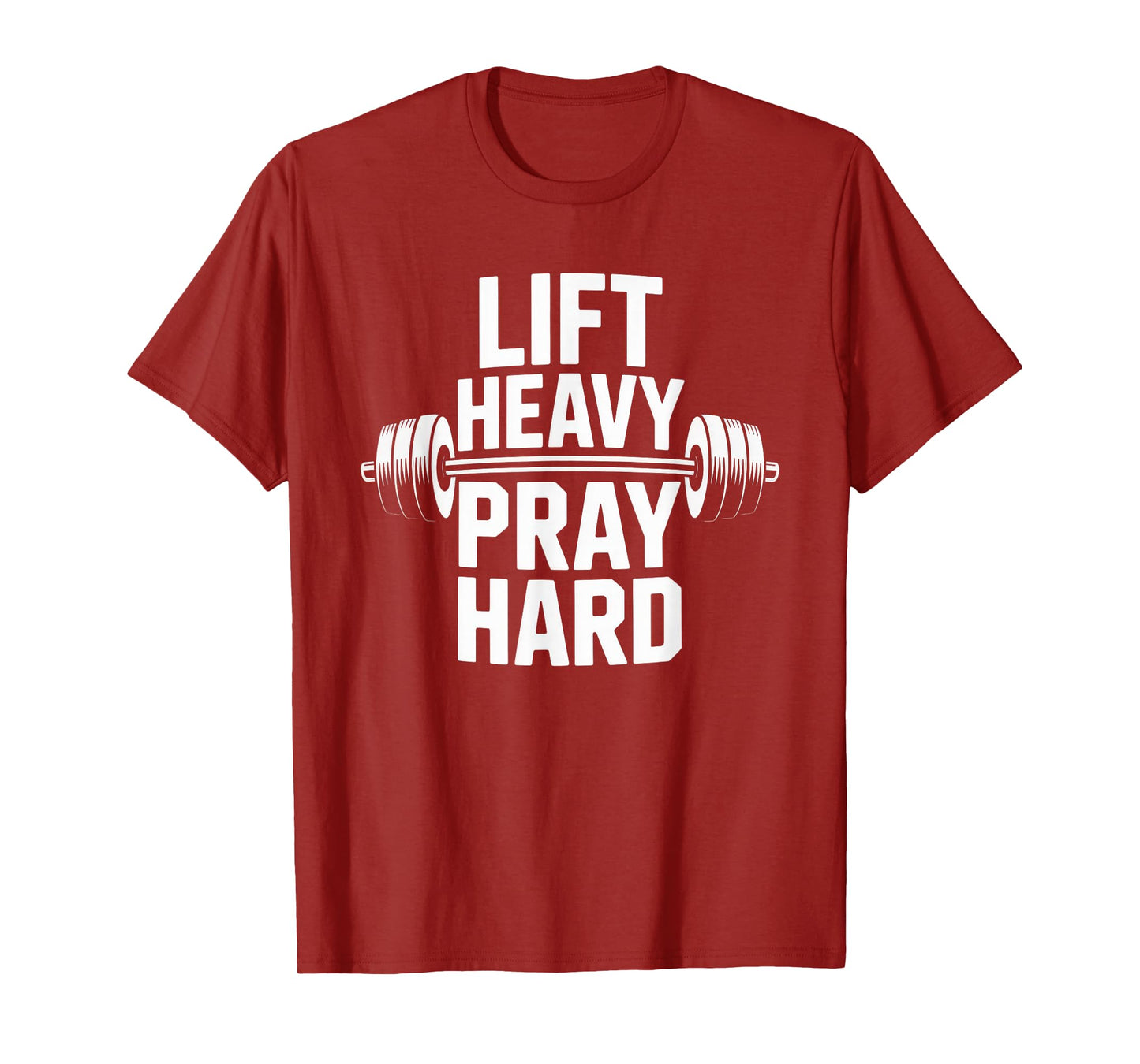 Lift Heavy Pray Hard Tshirt Gym Christian Gift Jesus Faith T-Shirt