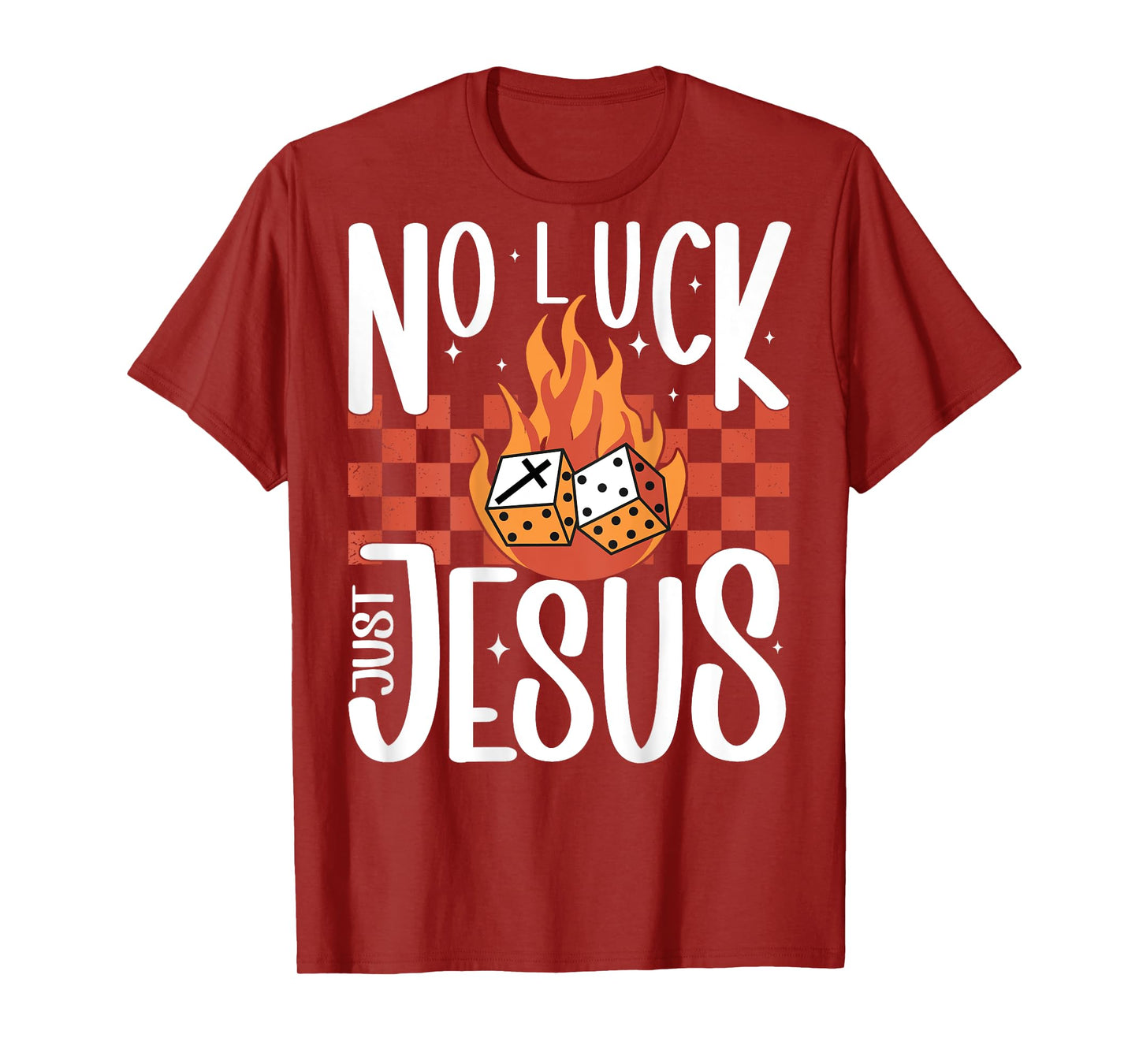 Vegas Trip No Luck Just Jesus Christian Slots Dice Poker Win T-Shirt