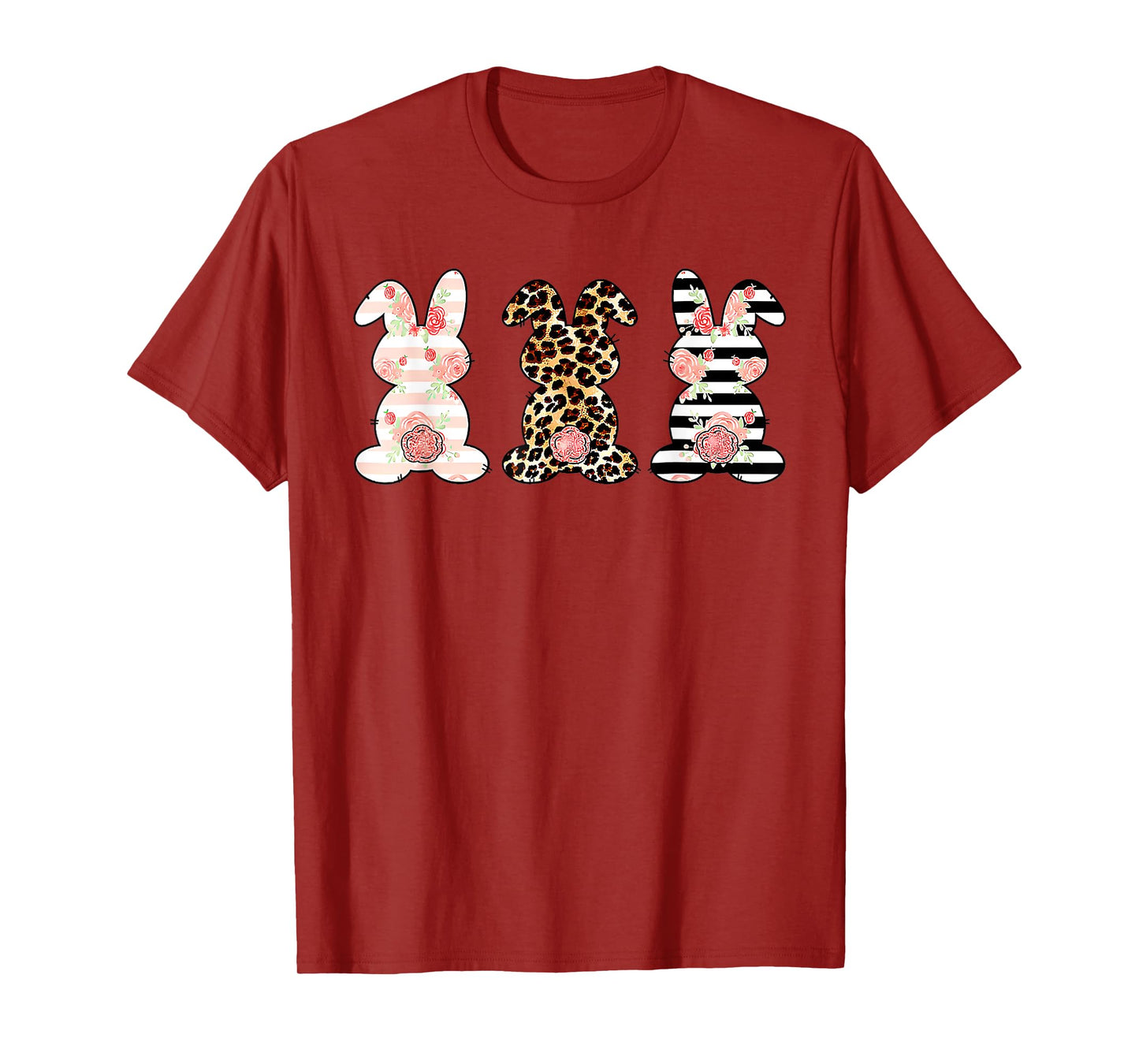 Leopard Easter Bunny Rabbit Trio Cute Easter Day T-Shirt