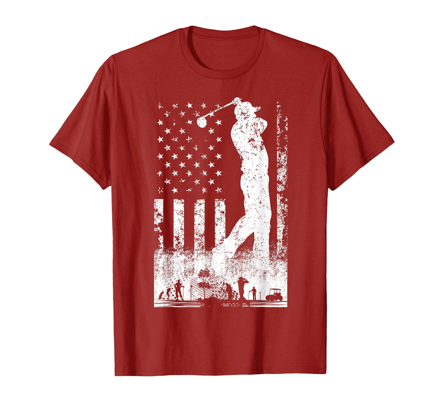 American Flag Golf Club USA 4th Of July For Men Women Kids T-Shirt