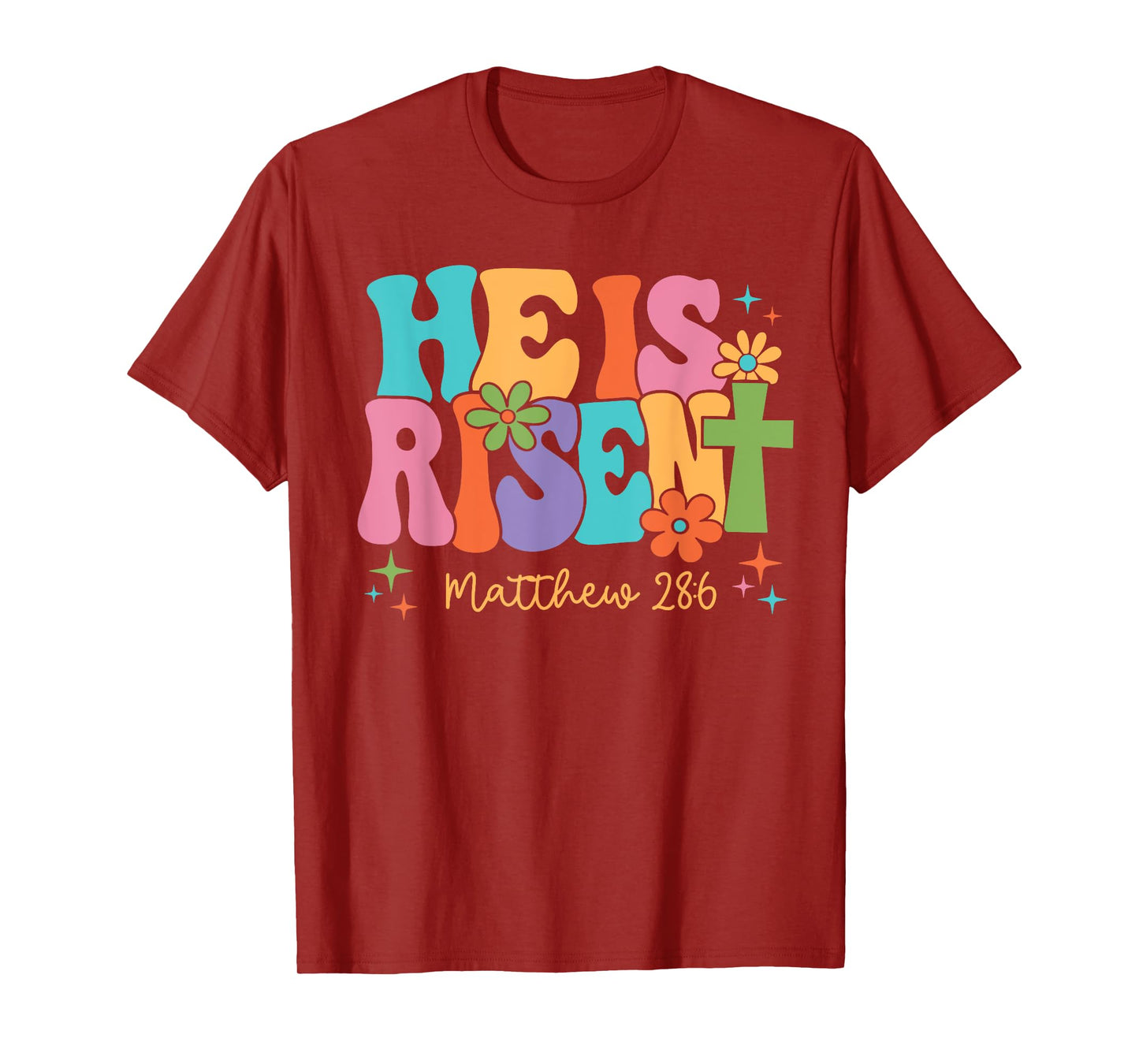 He is Risen Jesus Christian Happy Easter Kids Women Girls T-Shirt