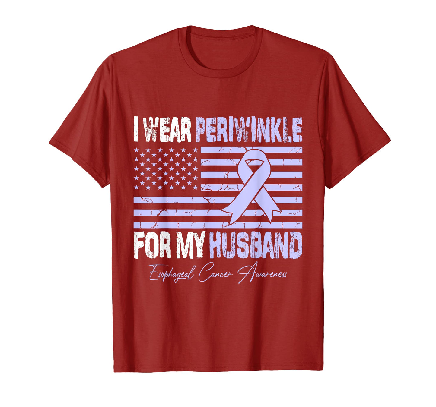 I Wear Periwinkle For My Husband Esophageal Cancer Awareness T-Shirt