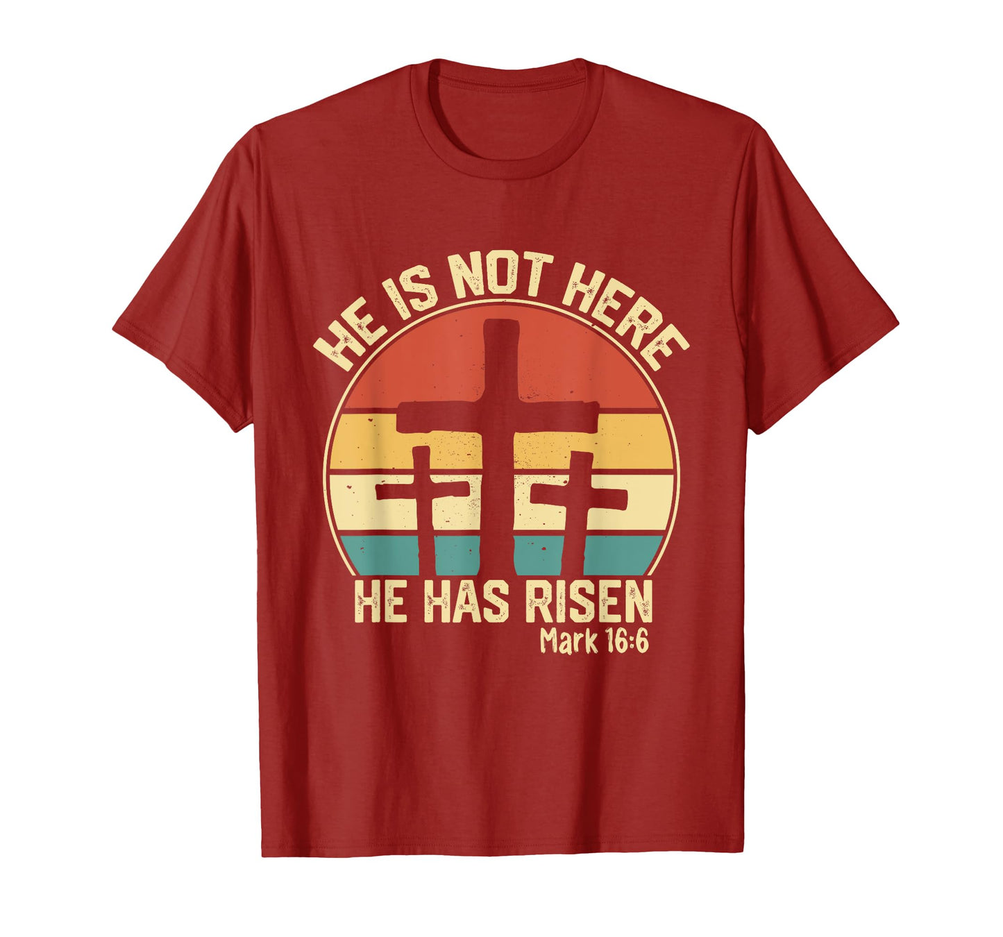 He has Risen He is not Here Jesus Retro Vintage Easter T-Shirt