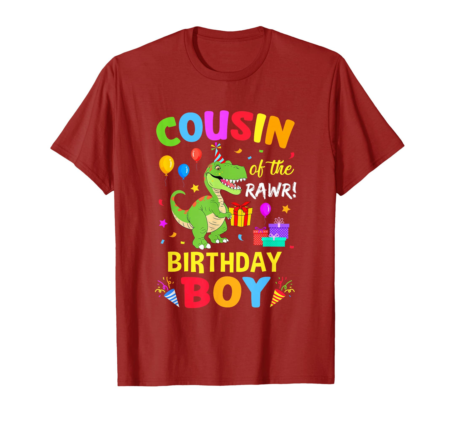 Cousin Of The Birthday Boy T-Rex Funny Dinosaur Boy Party T-Shirt