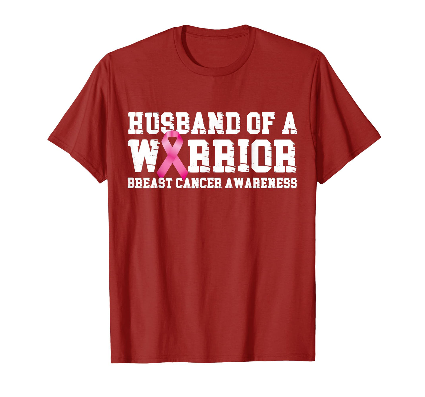 Husband of a Warrior Breast Cancer Awareness Pink Ribbon T-Shirt