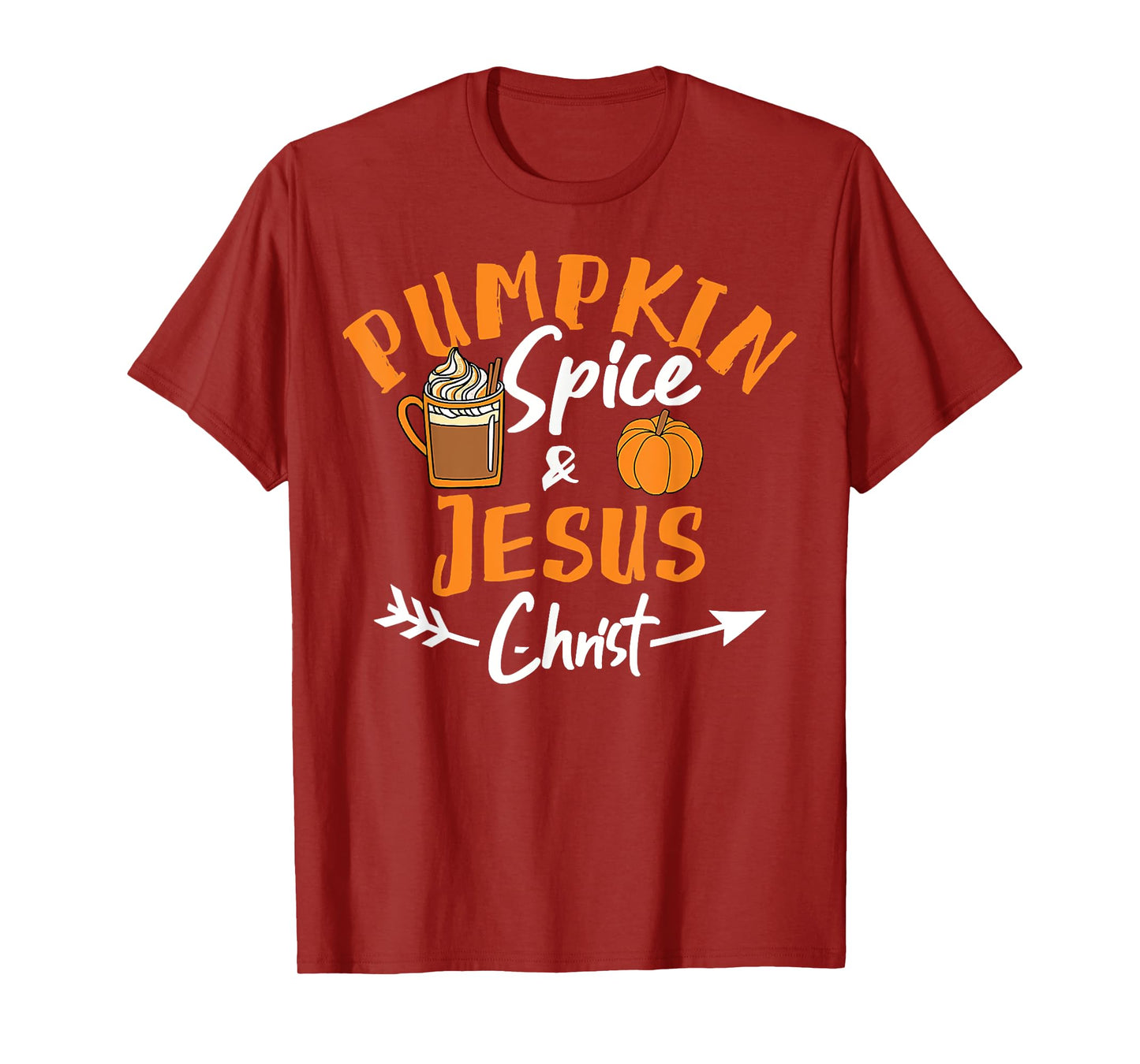 Halloween Christian Pumpkin Spice And Jesus Christ Fall Leaf T-Shirt