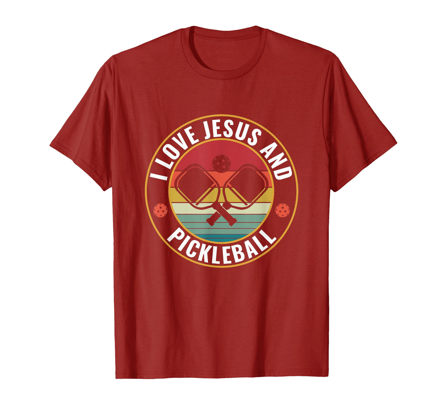 PicklebalI I Love Jesus and Pickleball Funny Quote T-Shirt