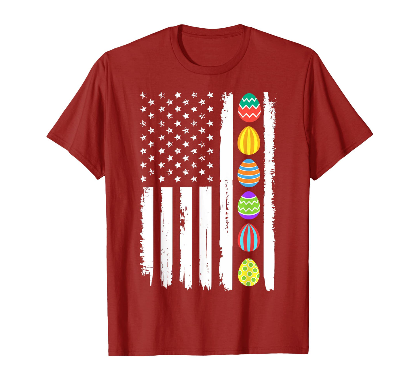 Patriotic easter with eggs in american flag T-Shirt