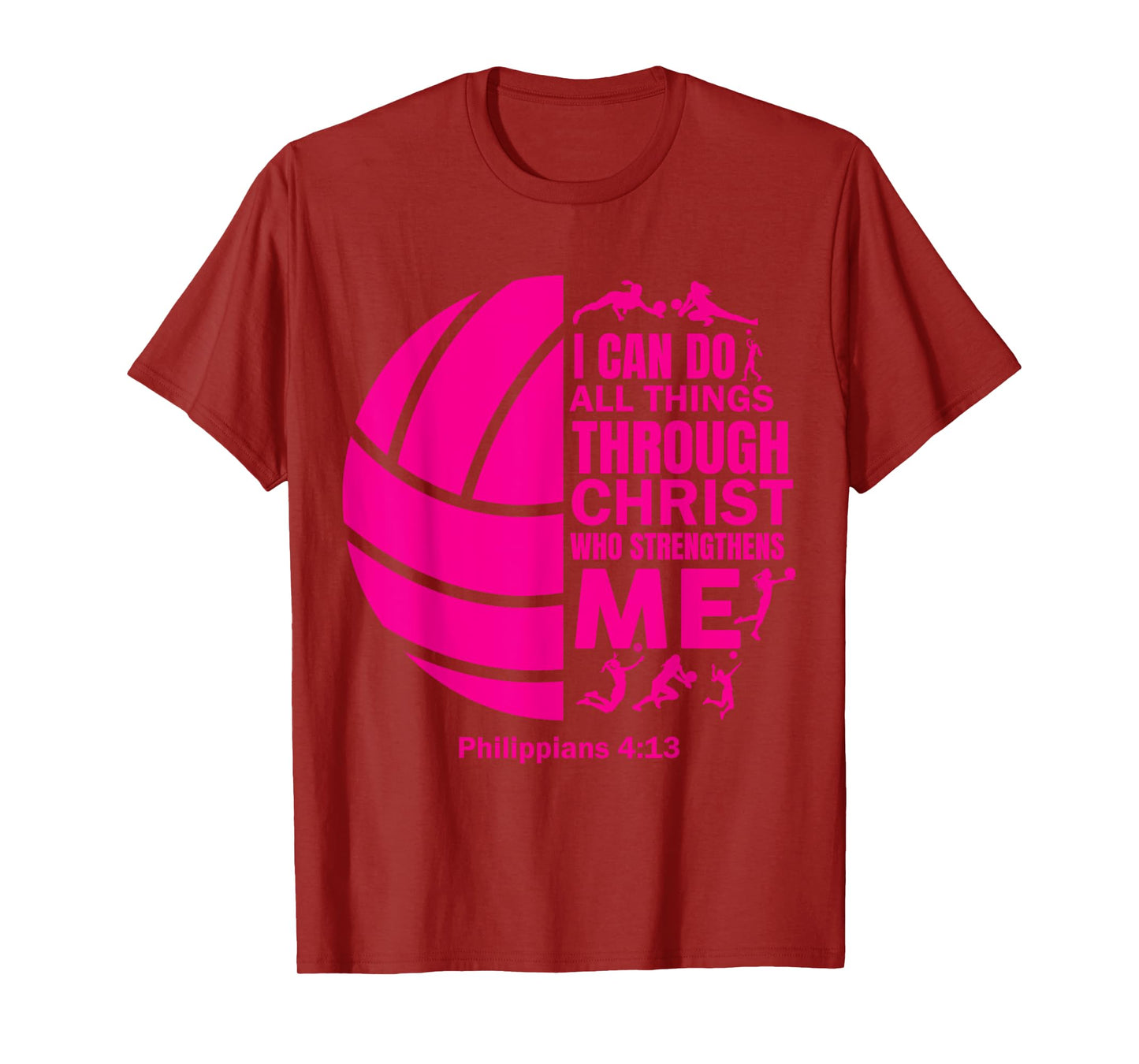 Women Volleyball-Shirt For Teen Girls Funny Christian Christ T-Shirt