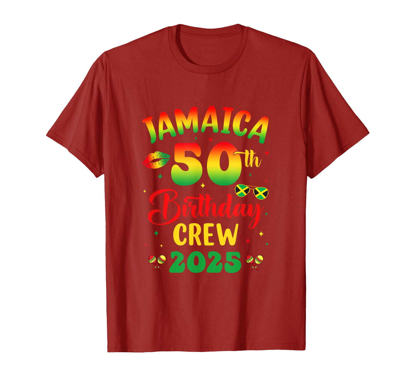 50Th Birthday Girl Jamaica Birthday Crew Matching Group 2025 T-Shirt