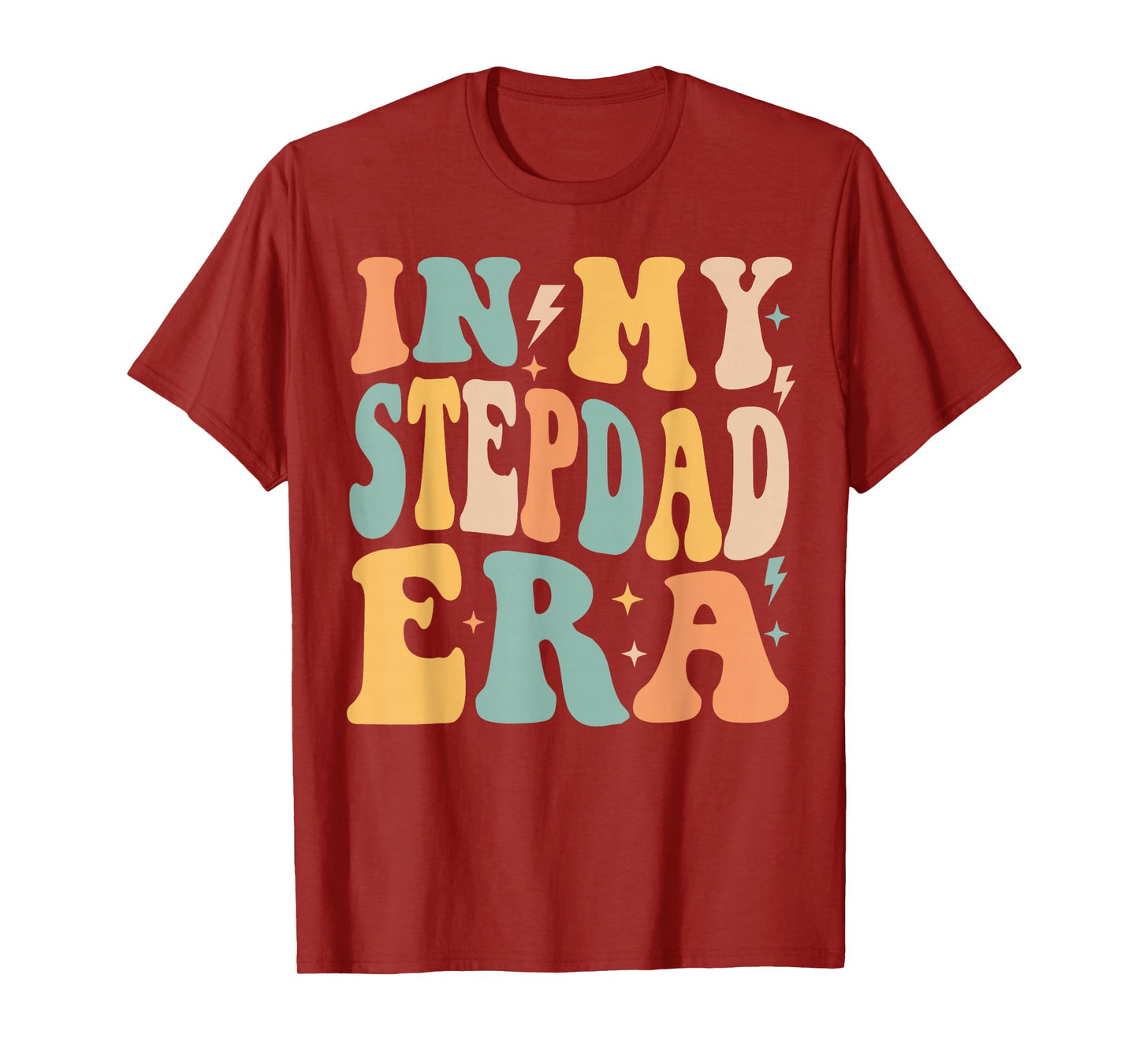 Retro Groovy In My Stepdad Era Father's Day T-Shirt