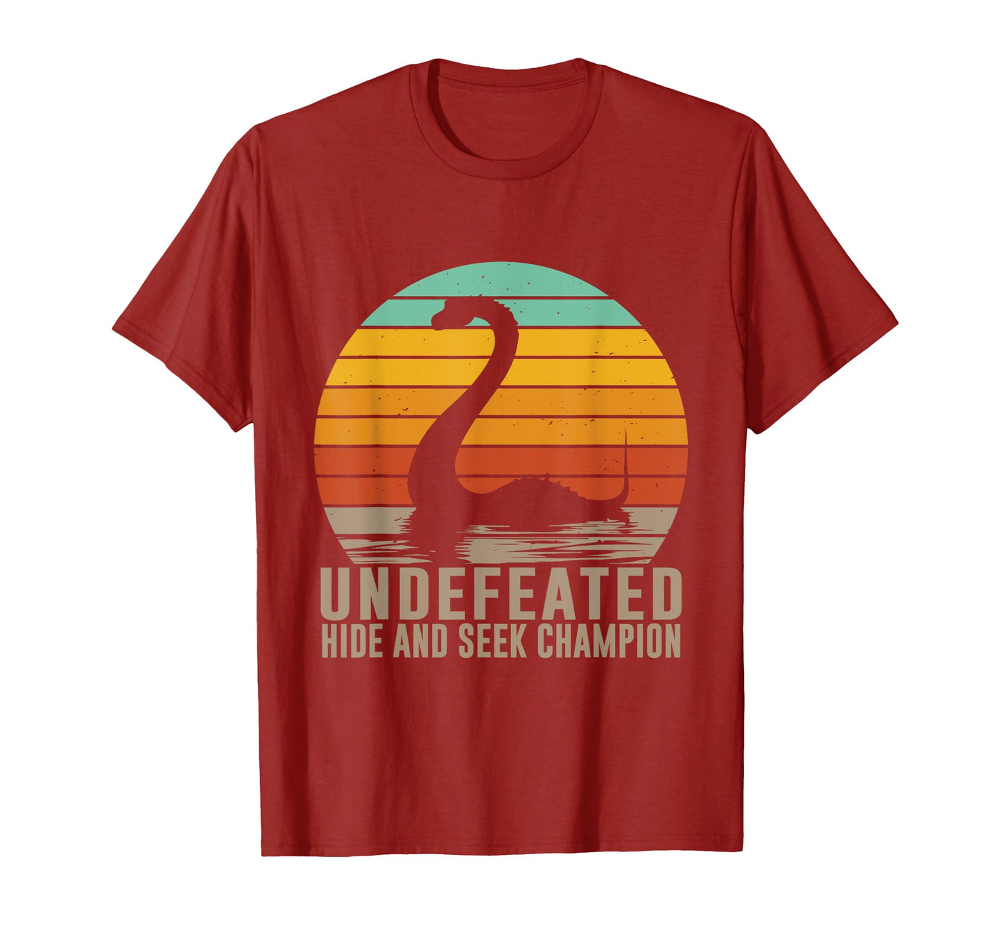 Nessie Undefeated Hide and Seek Champion Funny Loch Ness T-Shirt
