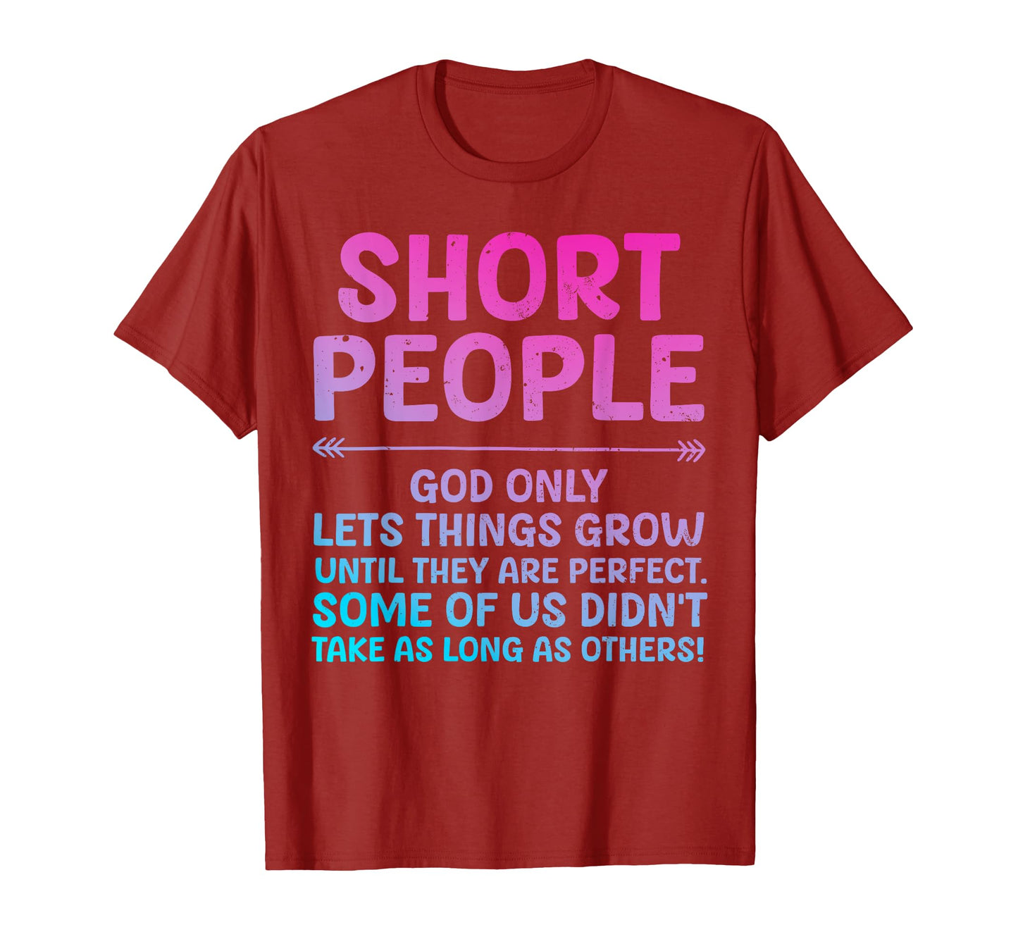 Funny Short People Art For Men Women Short Girl Short People T-Shirt