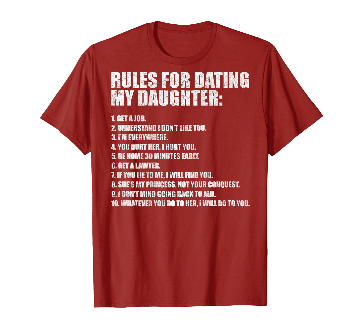 Rules for Dating My Daughter Funny Dad Daughter T-Shirt