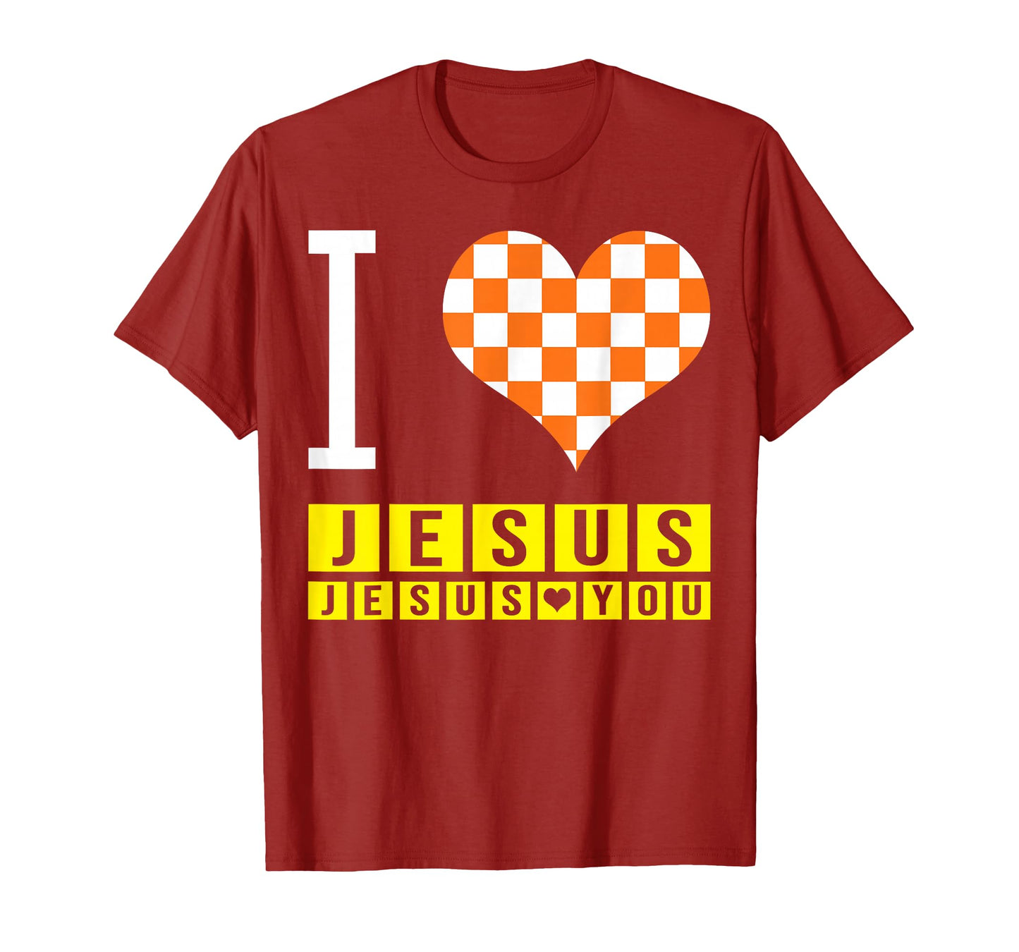 I Love Jesus Jesus Love You Christian Caro Heart God Faith T-Shirt