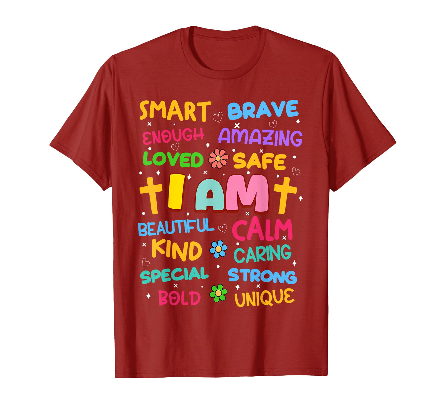 I Am Daily Affirmation Colorful Christian Kids Toddler Girls T-Shirt