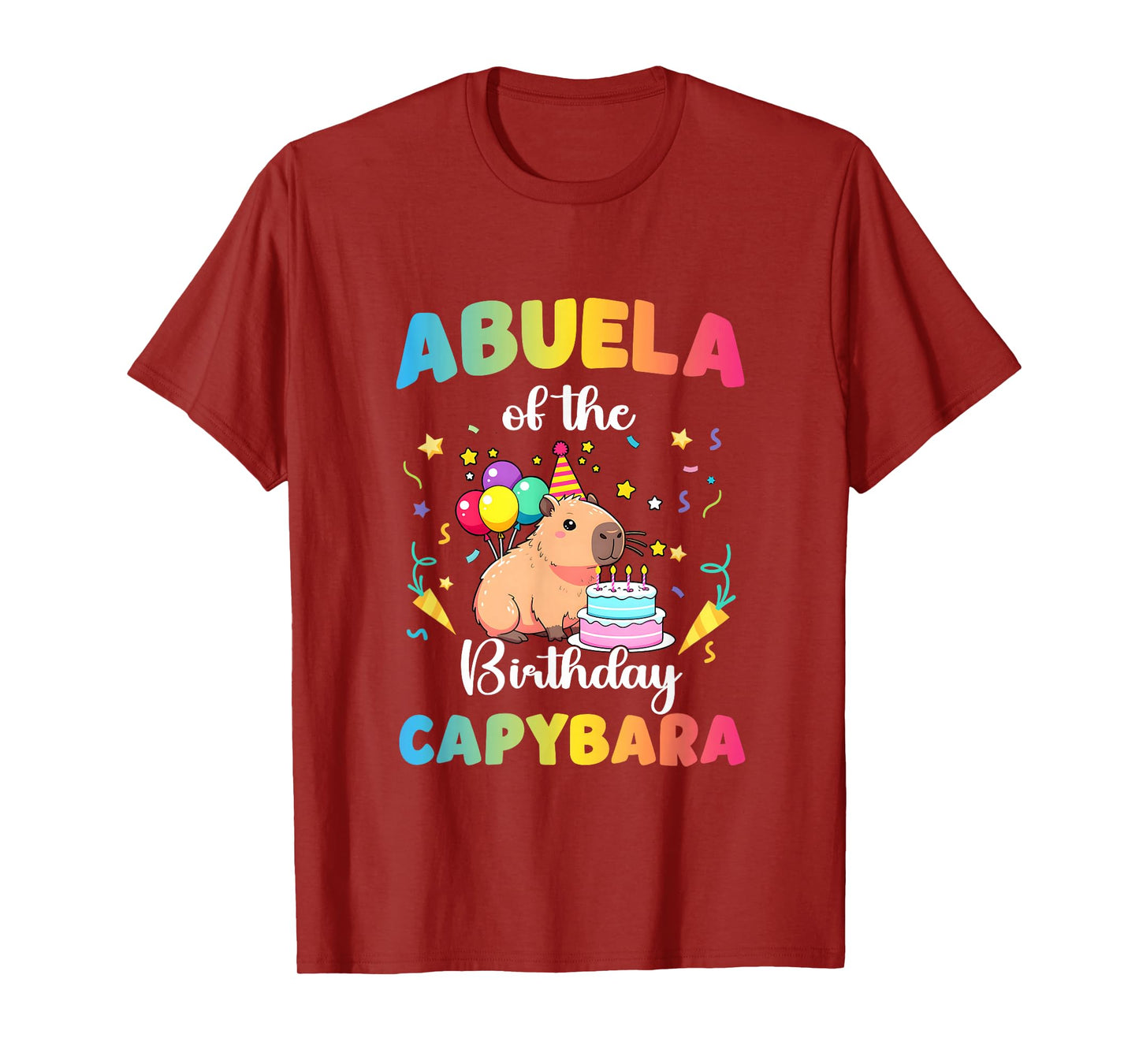 Abuela of The Birthday Girl Capybara Bday Party Family T-Shirt