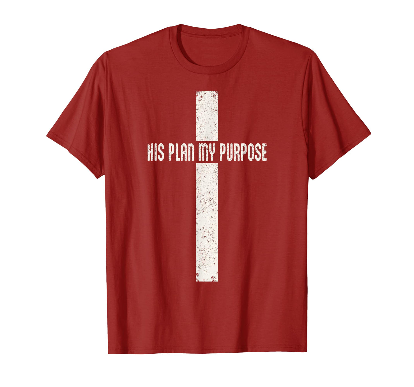 His Plan My Purpose Cross Minimalist Christian Testimony T-Shirt