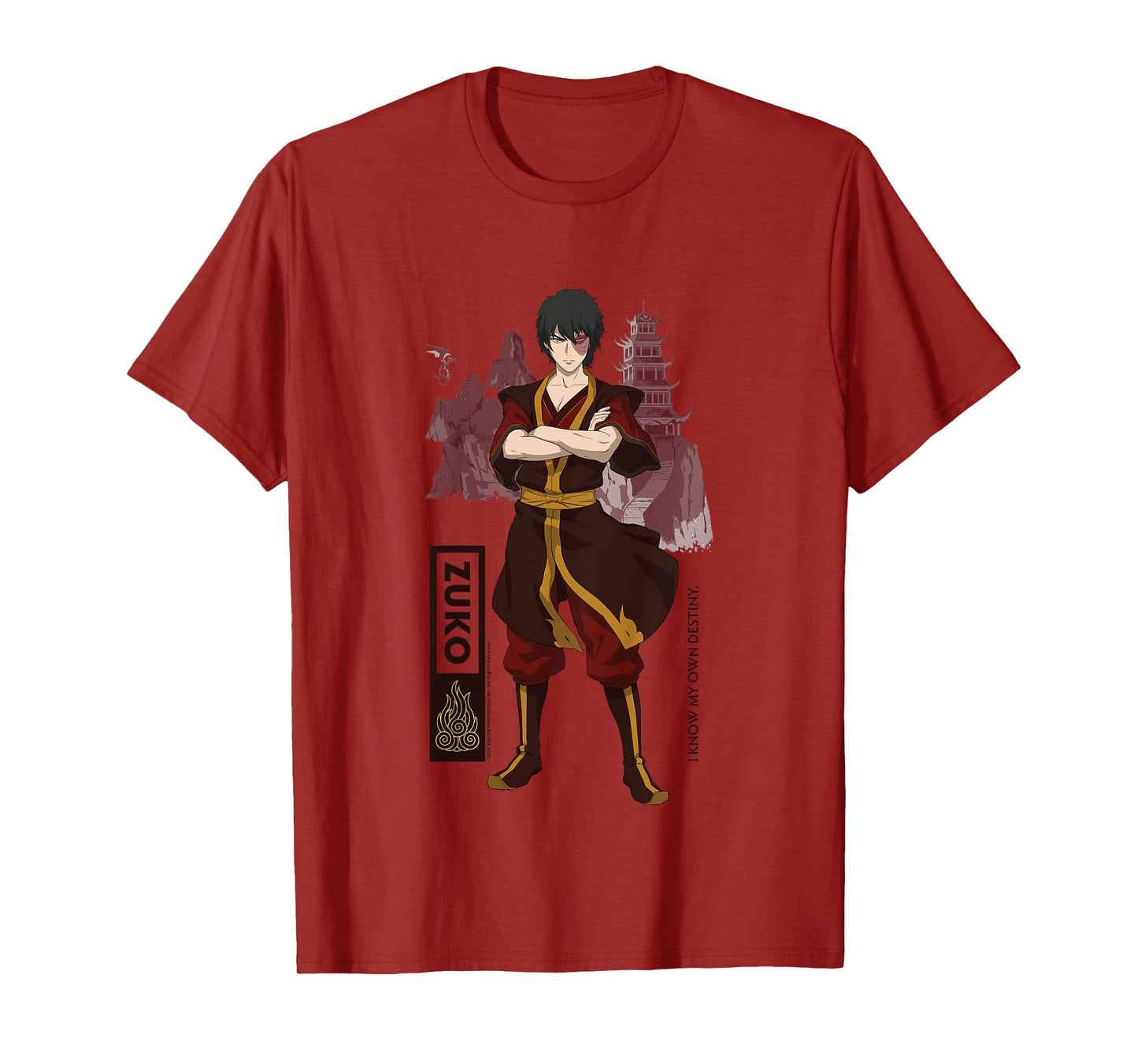 Avatar The Last Airbender Zuko Fire Destiny Quote Kids T-Shirt