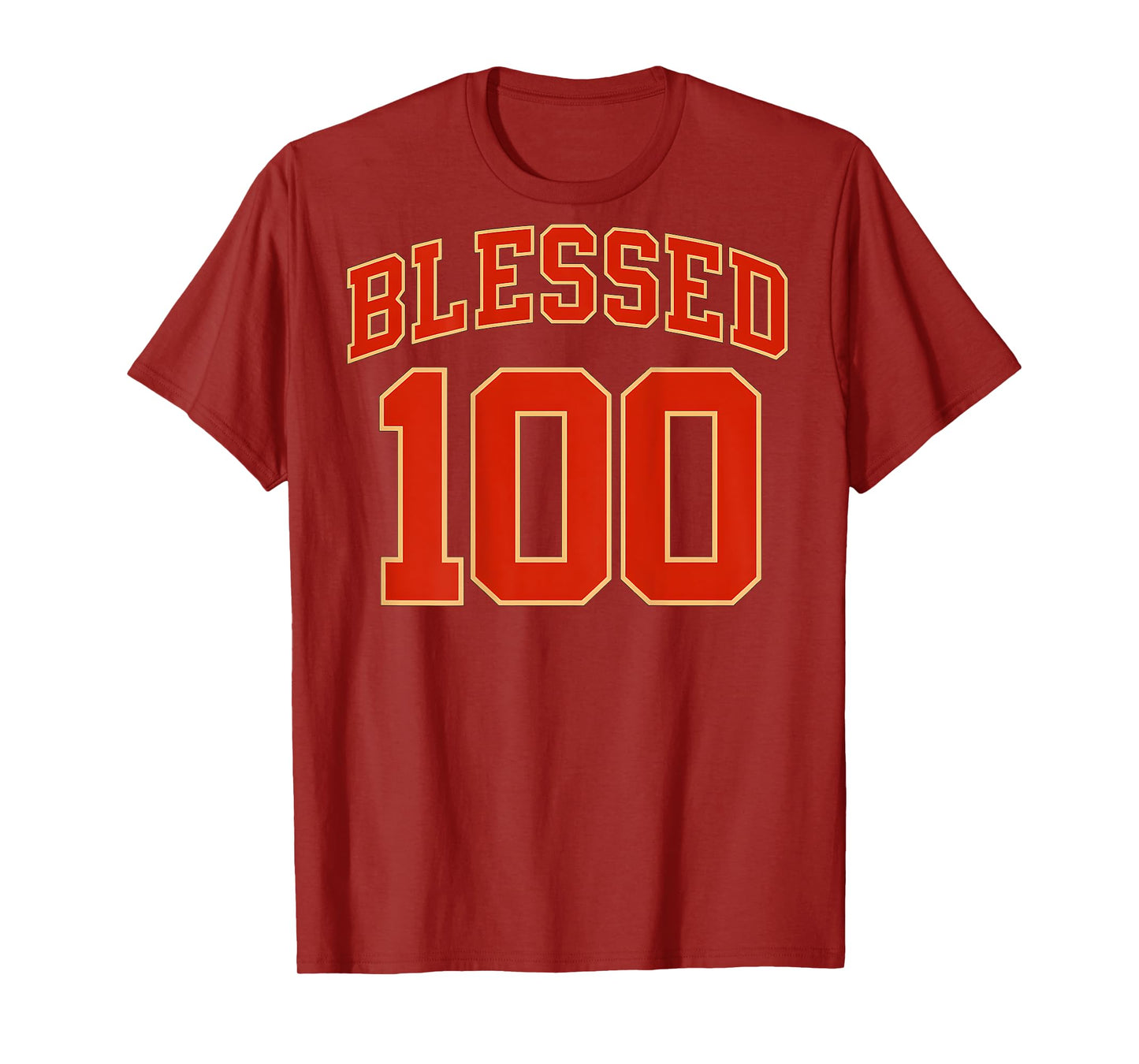 (ON Back) 100% Blessed Christian Faith Based Sports Jersey T-Shirt