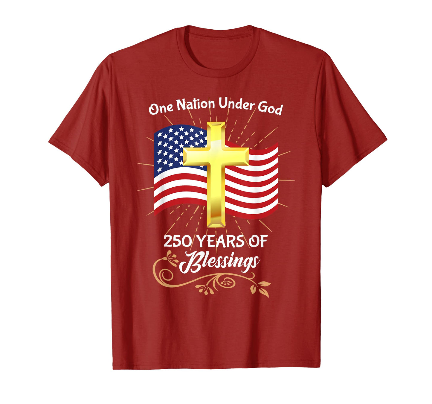 One Nation Under God Patriotic American Pride Anniversary T-Shirt